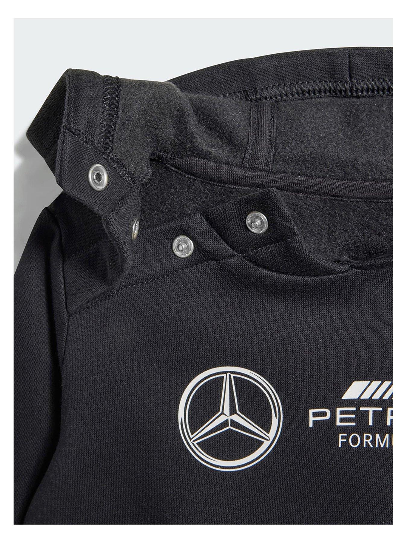  image of adidas-mercedes-amg-petronas-formula-one-team-dna-long-sleeve-baby-jogger-blackwhite