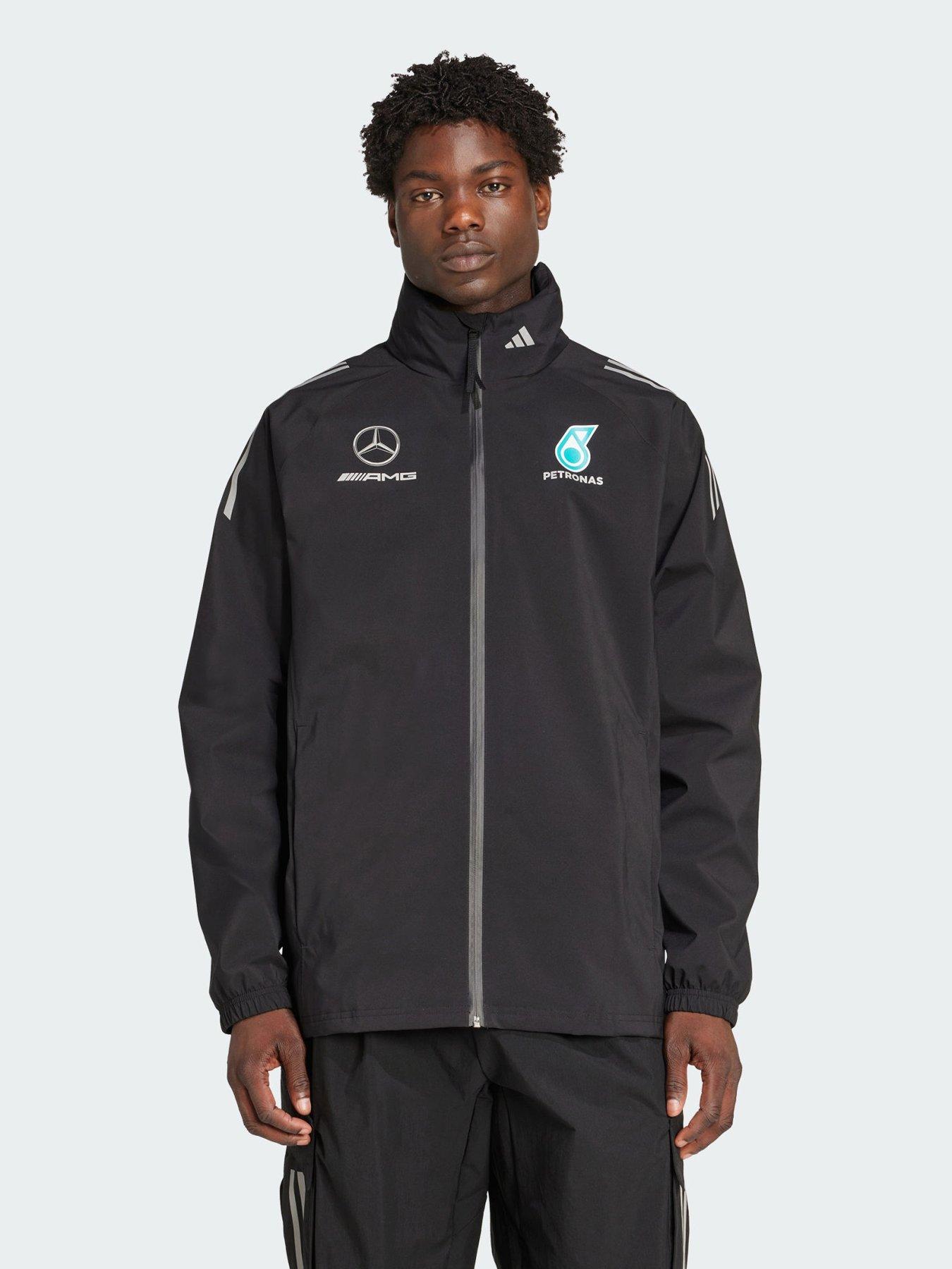 undefined Mercedes - Amg Petronas Formula One Team Mechanics Rain Jacket Men - Black