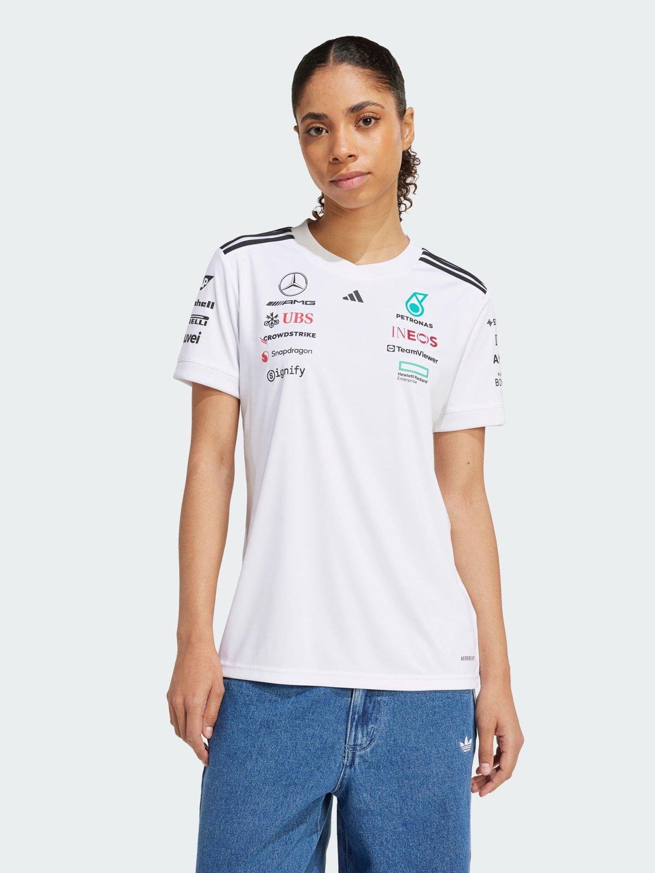 undefined Mercedes - Amg Petronas Formula One Team Driver Jersey White Women
