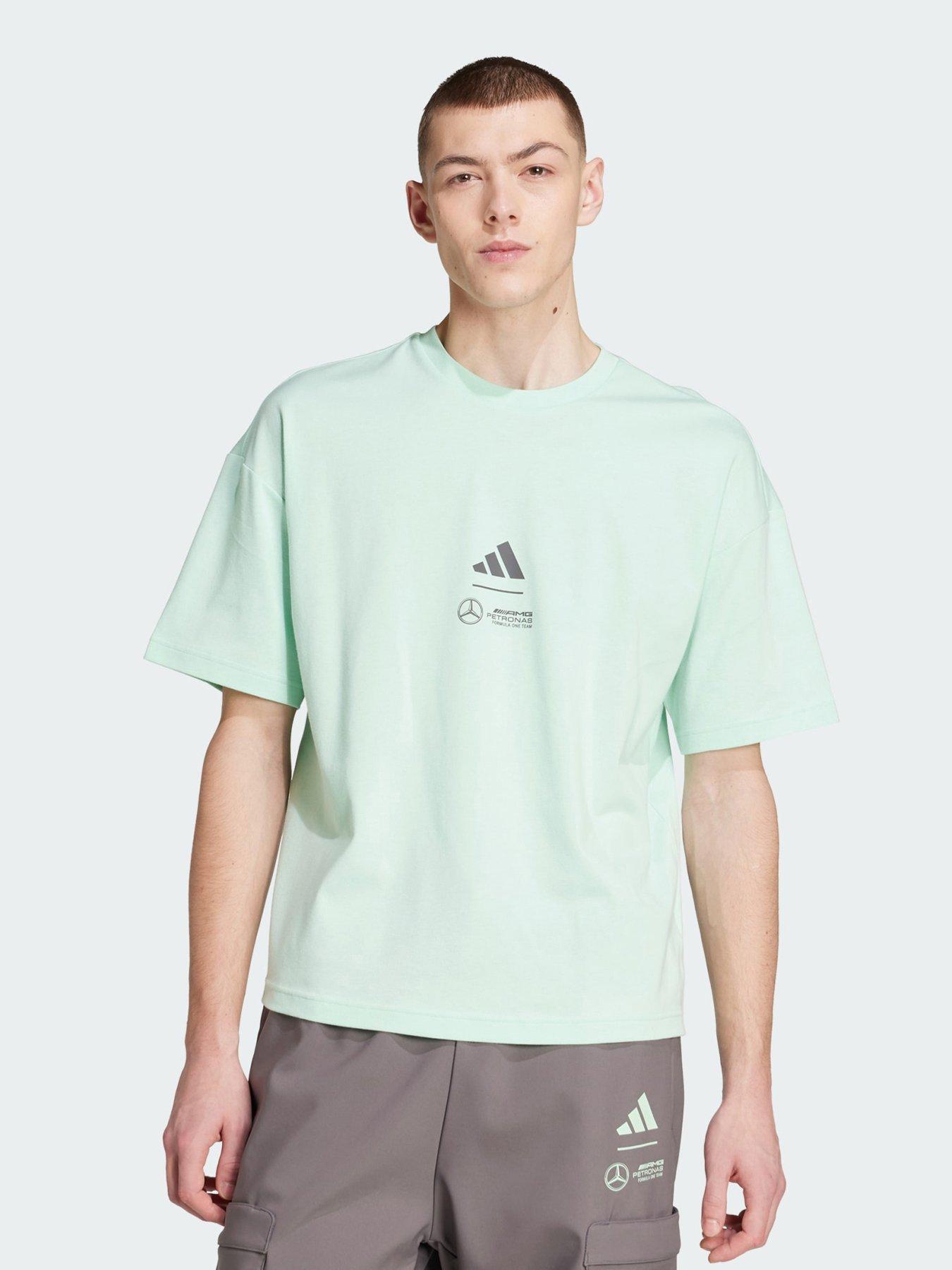 adidas-mercedes-amg-petronas-formula-one-team-premium-woven-tee-men-light-green