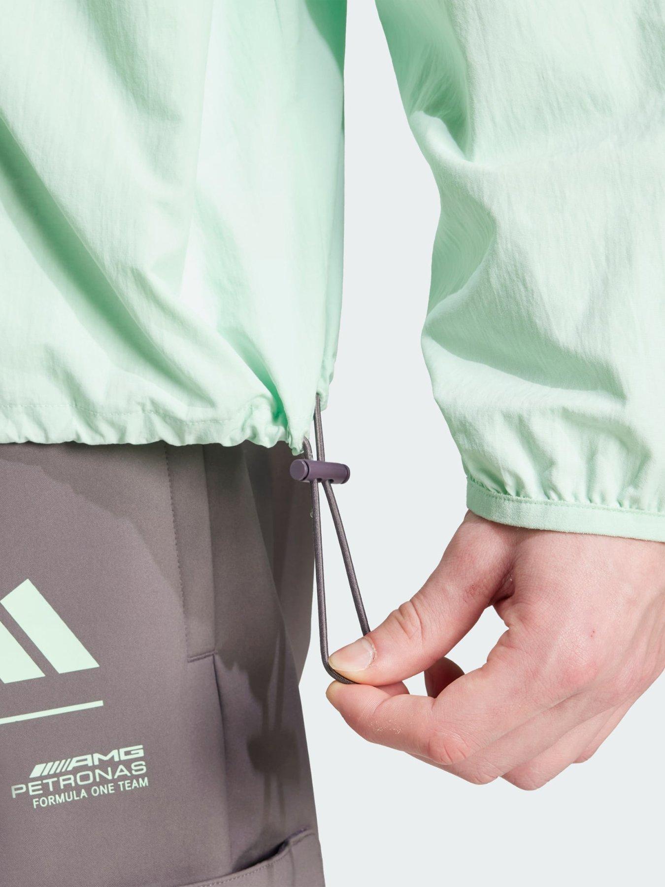  image of adidas-mercedes-amg-petronas-formula-one-team-premium-woven-wind-breaker-men-light-green