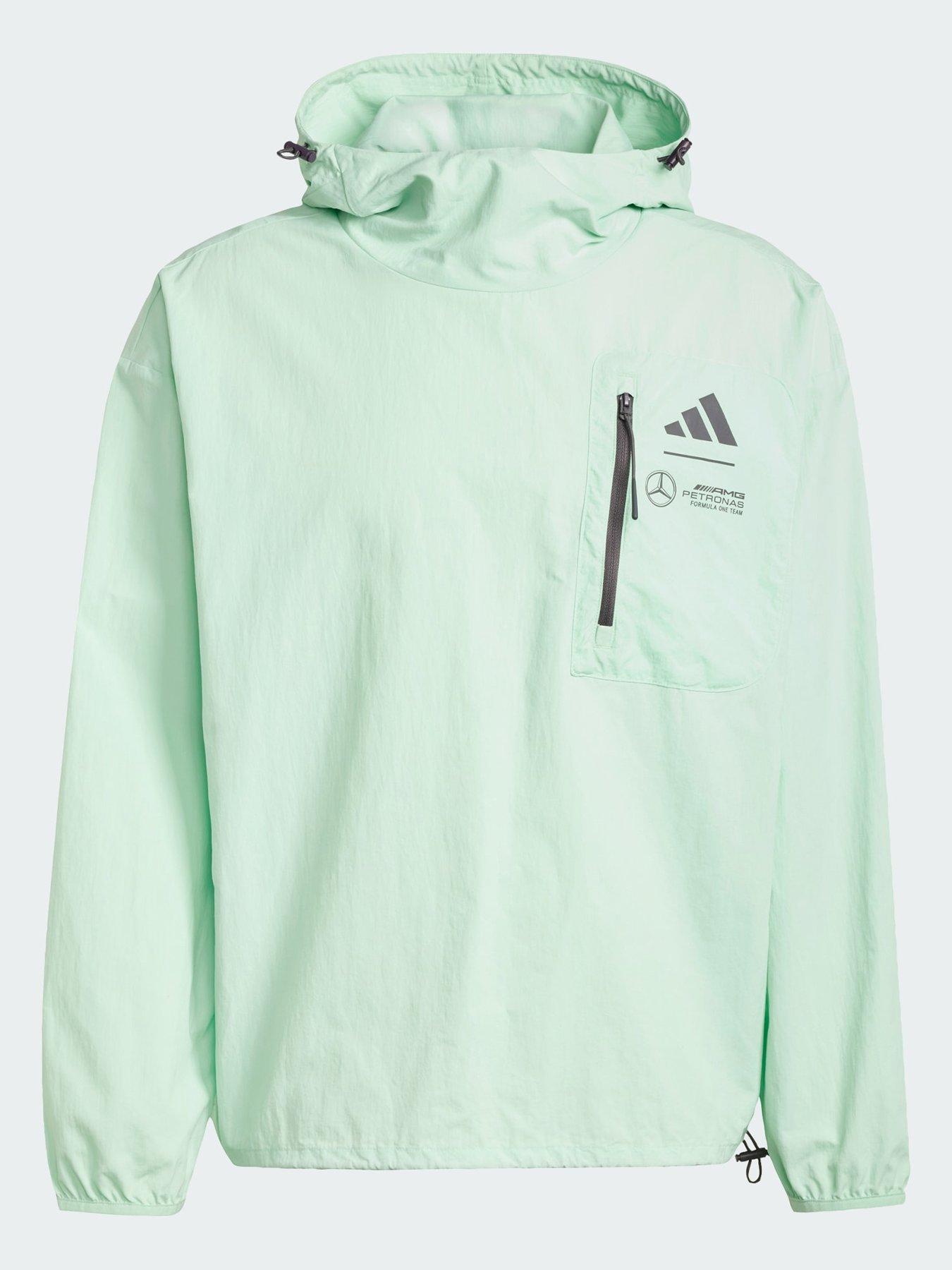  image of adidas-mercedes-amg-petronas-formula-one-team-premium-woven-wind-breaker-men-light-green