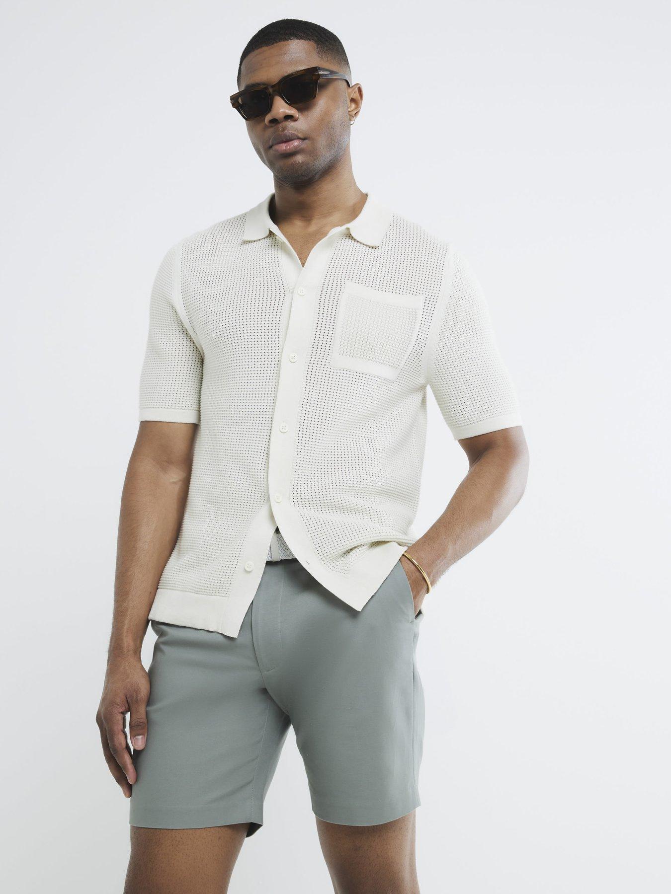 river-island-belted-chino-shorts