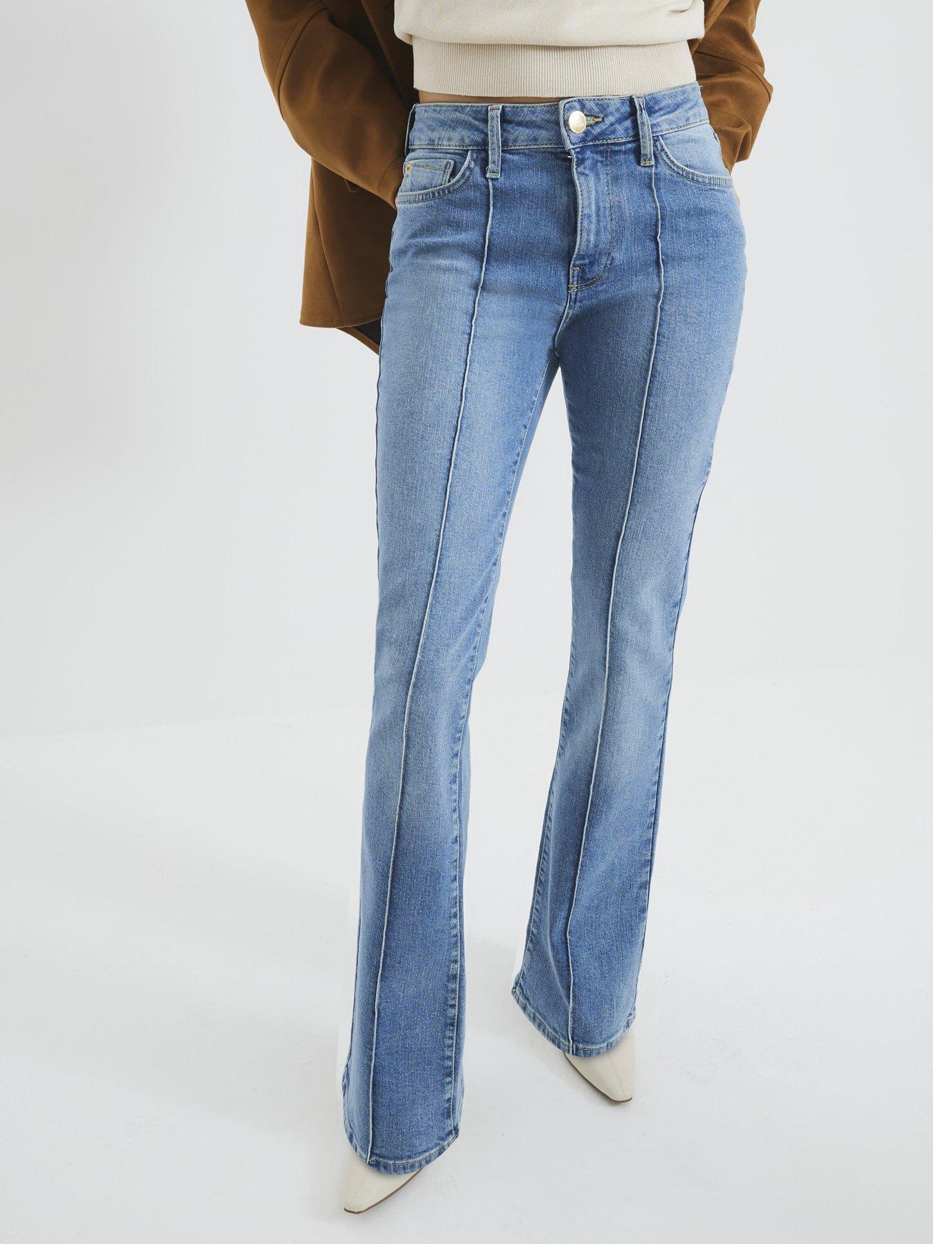  image of river-island-denim-bootcut-mid-rise-jeans