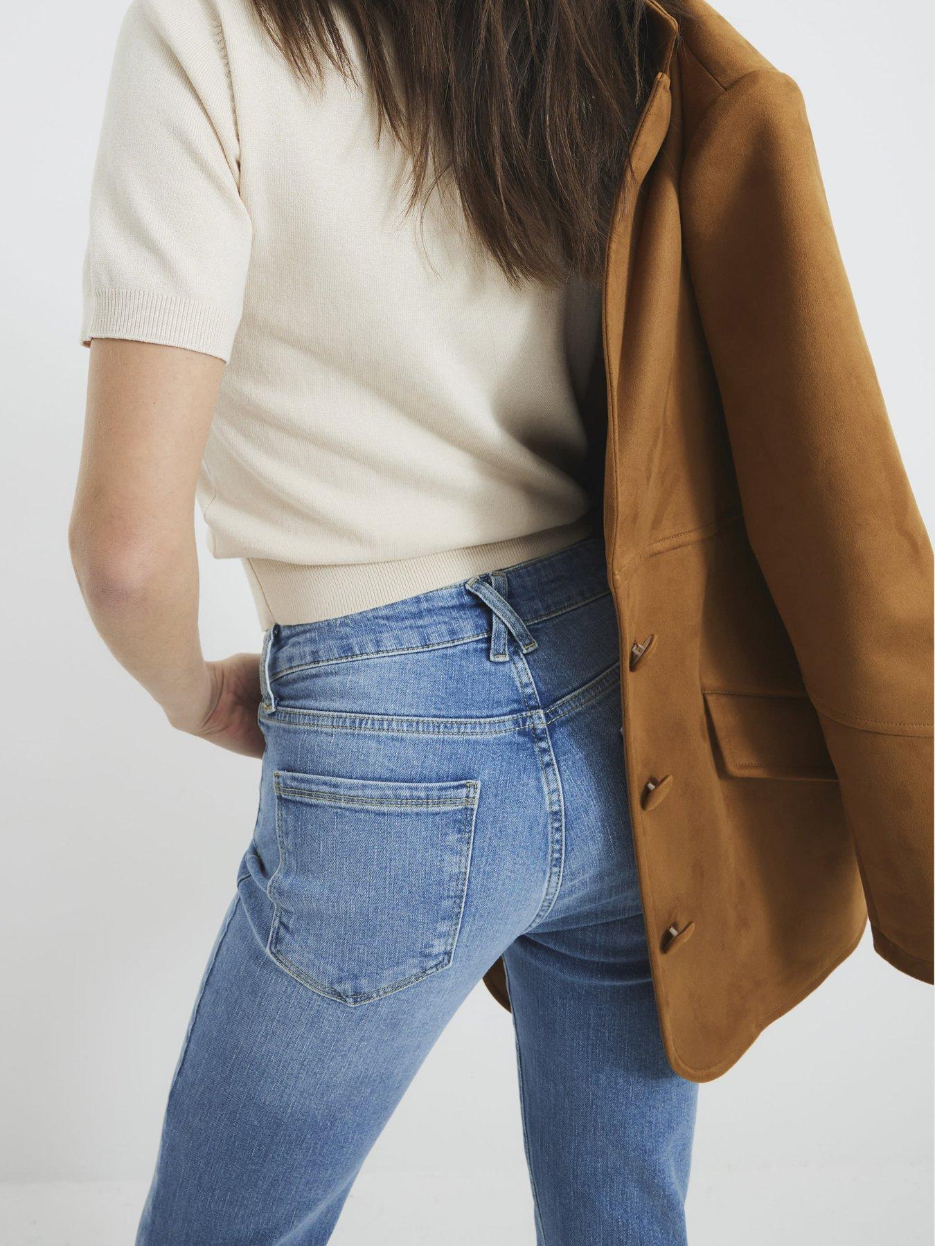  image of river-island-denim-bootcut-mid-rise-jeans