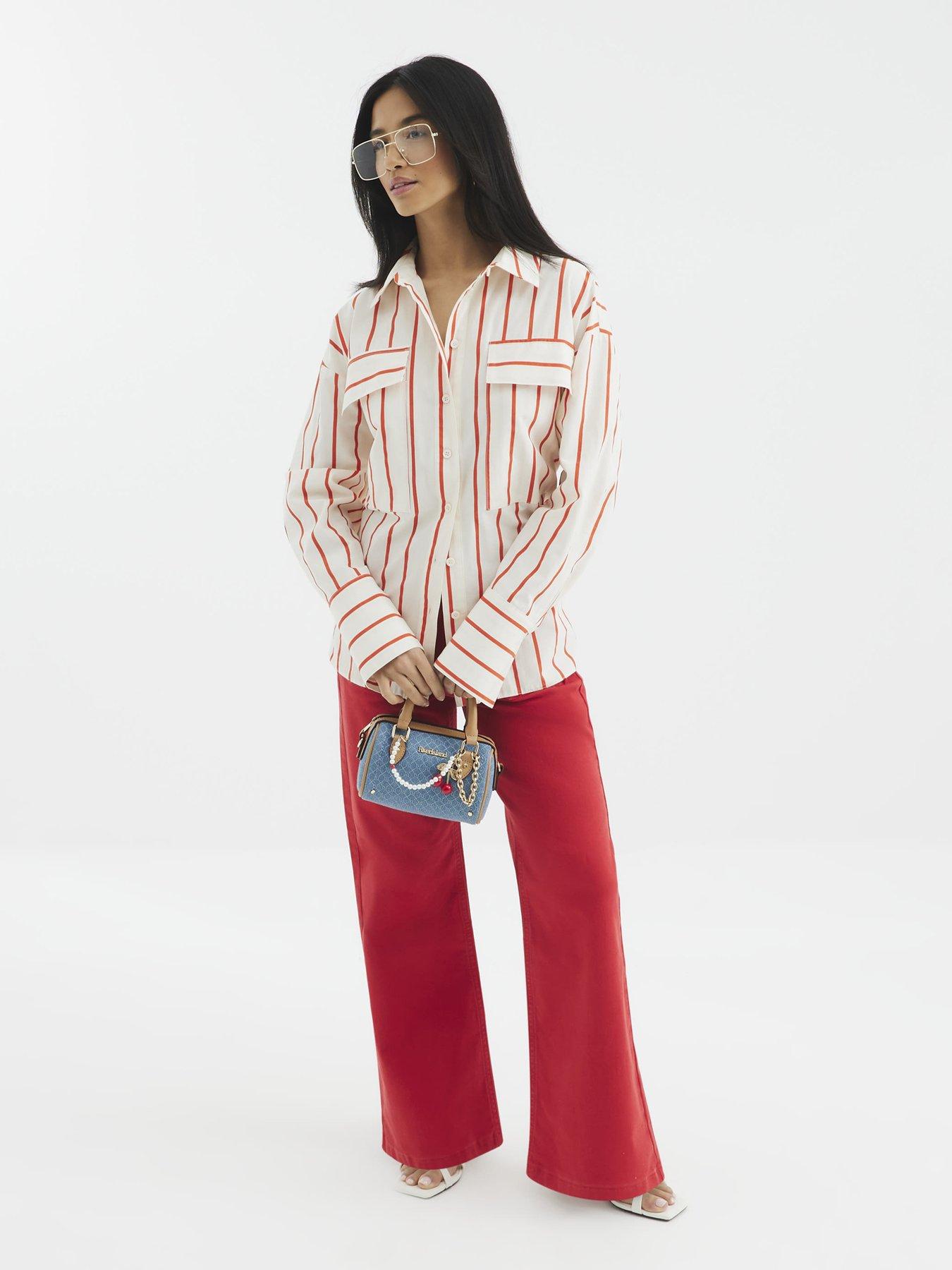 undefined Petite Pocket Front Wide Leg Jeans