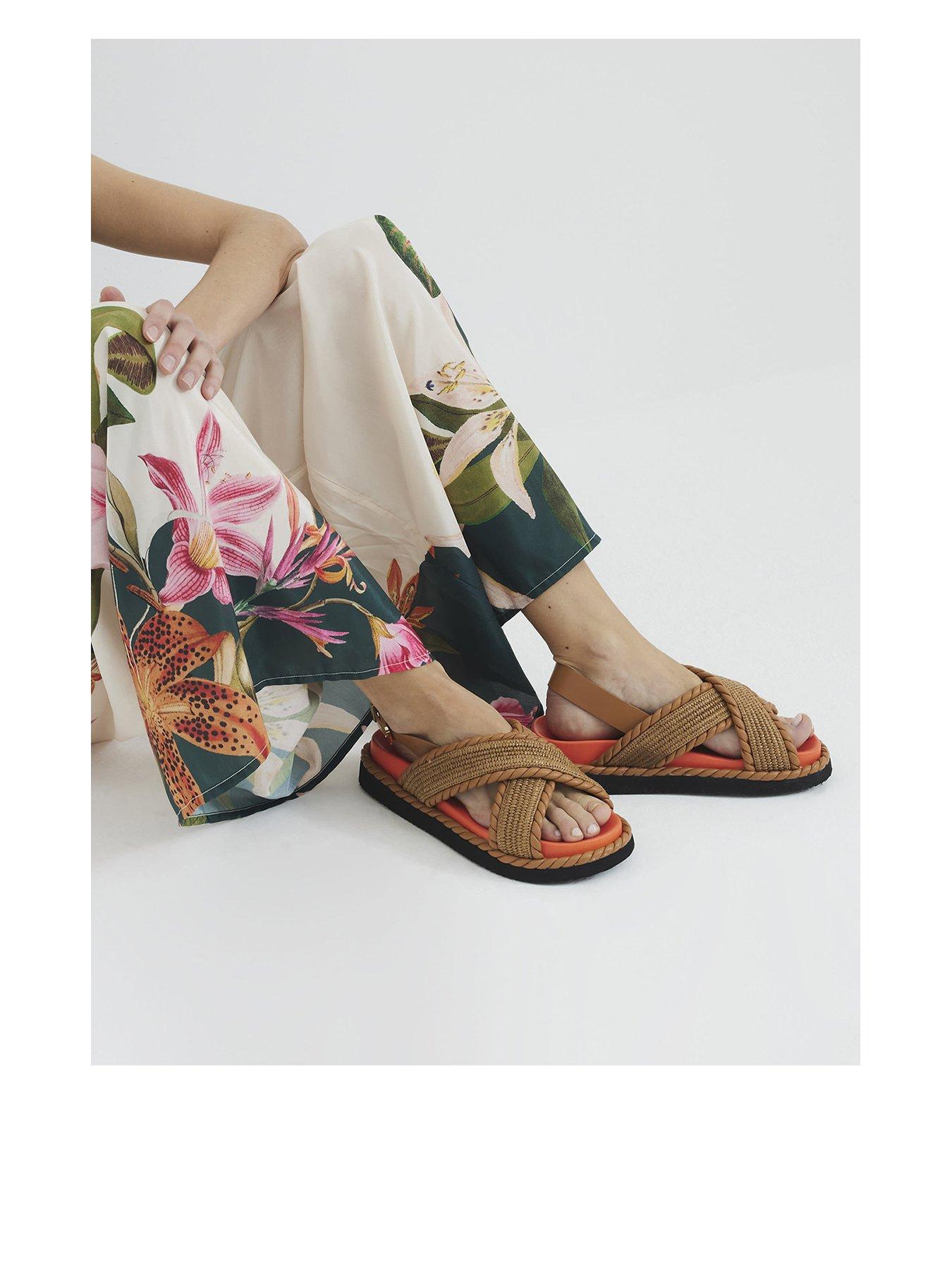 undefined Cross Strap Chunky Sandals