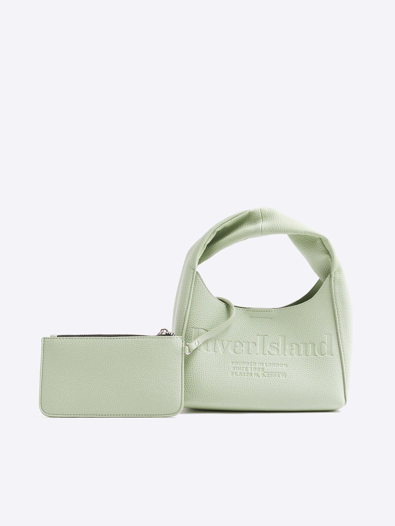 undefined Faux Leather Debossed Ri Scoop Bag