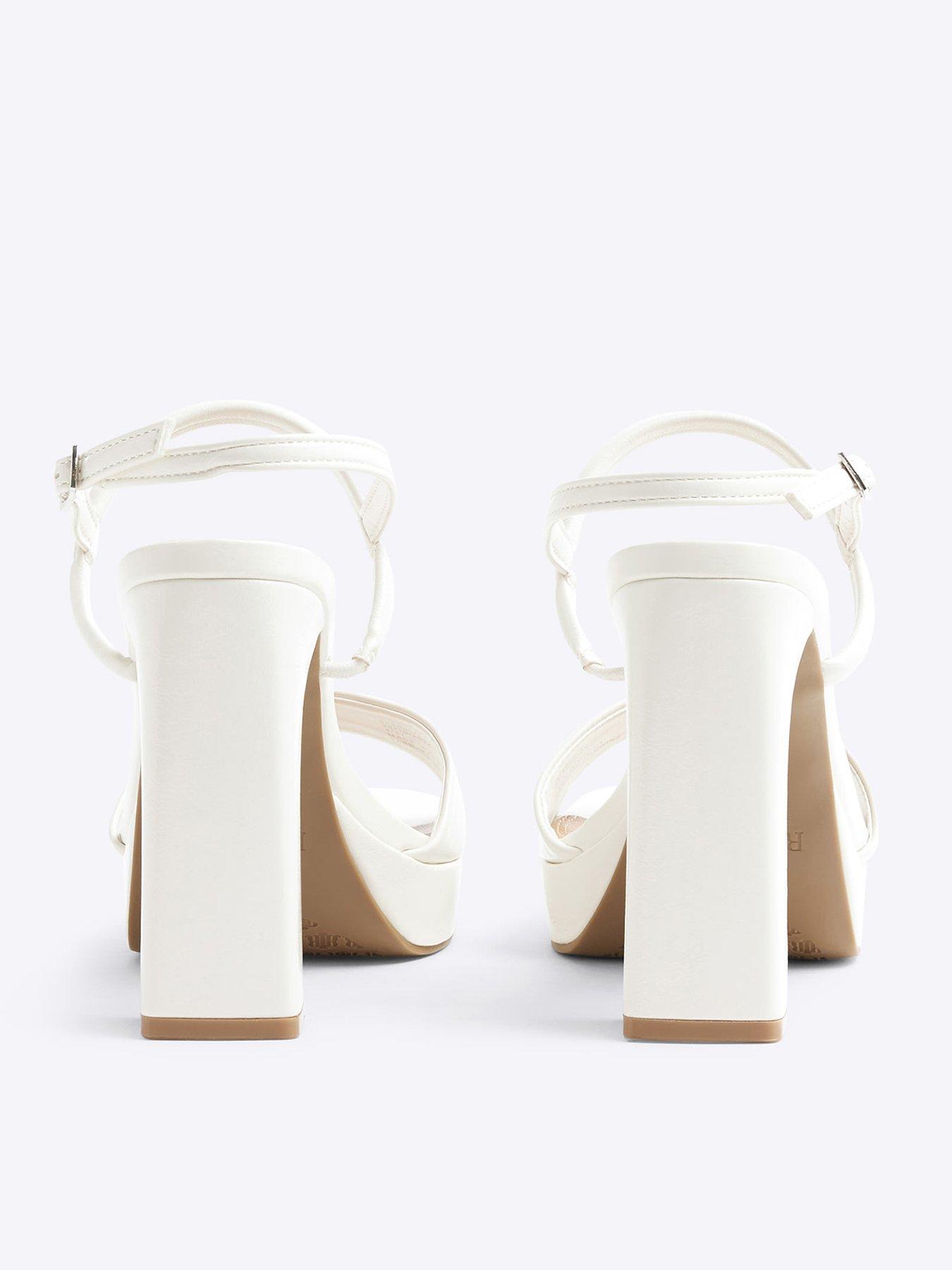  image of river-island-sling-back-platform-heeled-sandals