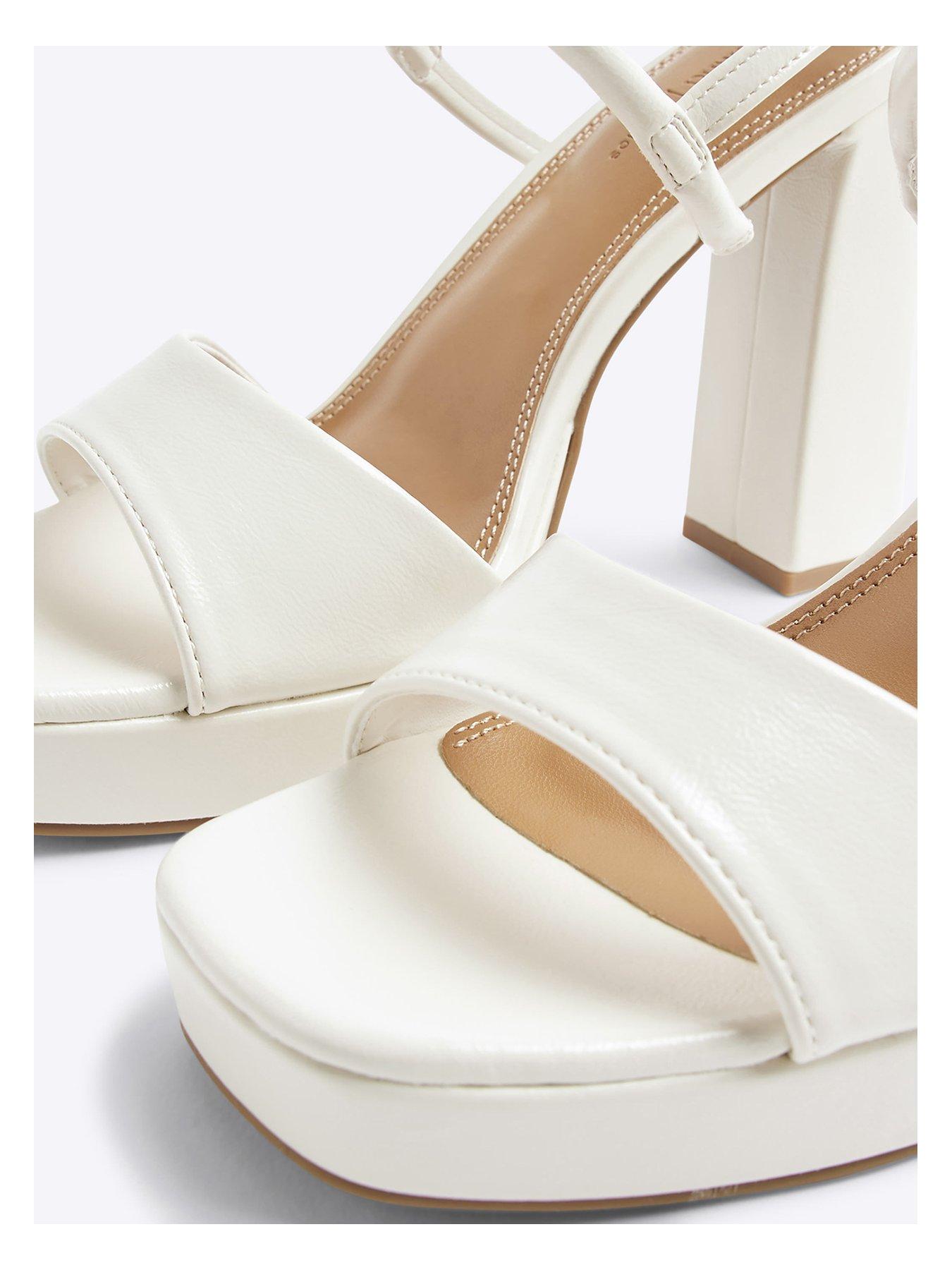  image of river-island-sling-back-platform-heeled-sandals