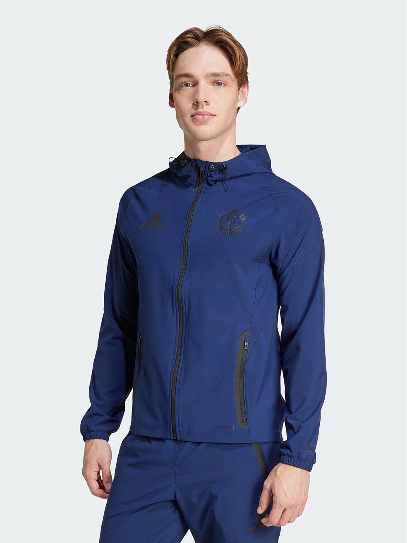undefined Manchester United Tiro 25 Competition Vis Tech Travel Jacket - Blue