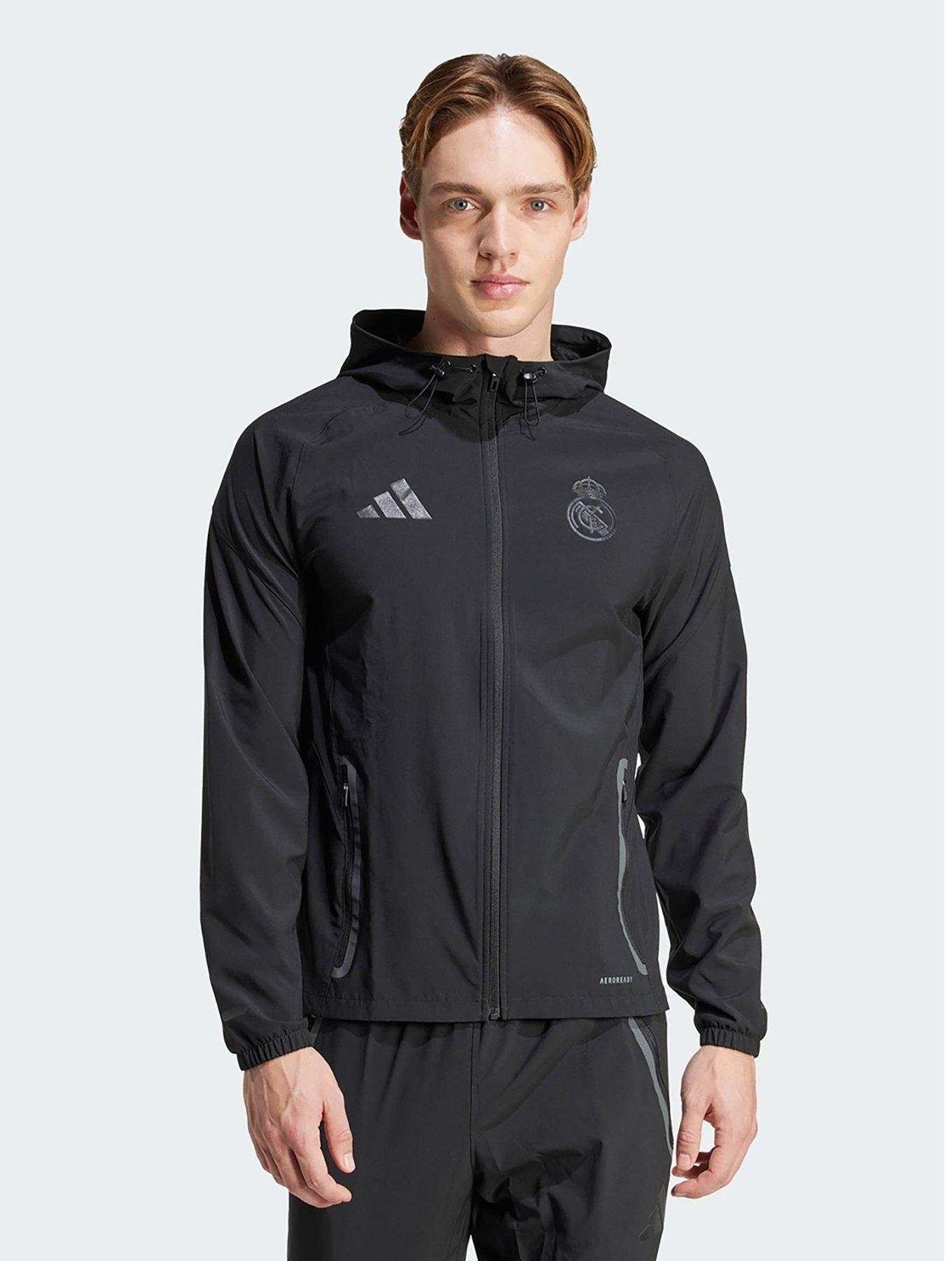 undefined Real Madrid Tiro 25 Competition Vis Tech Travel Jacket - Black