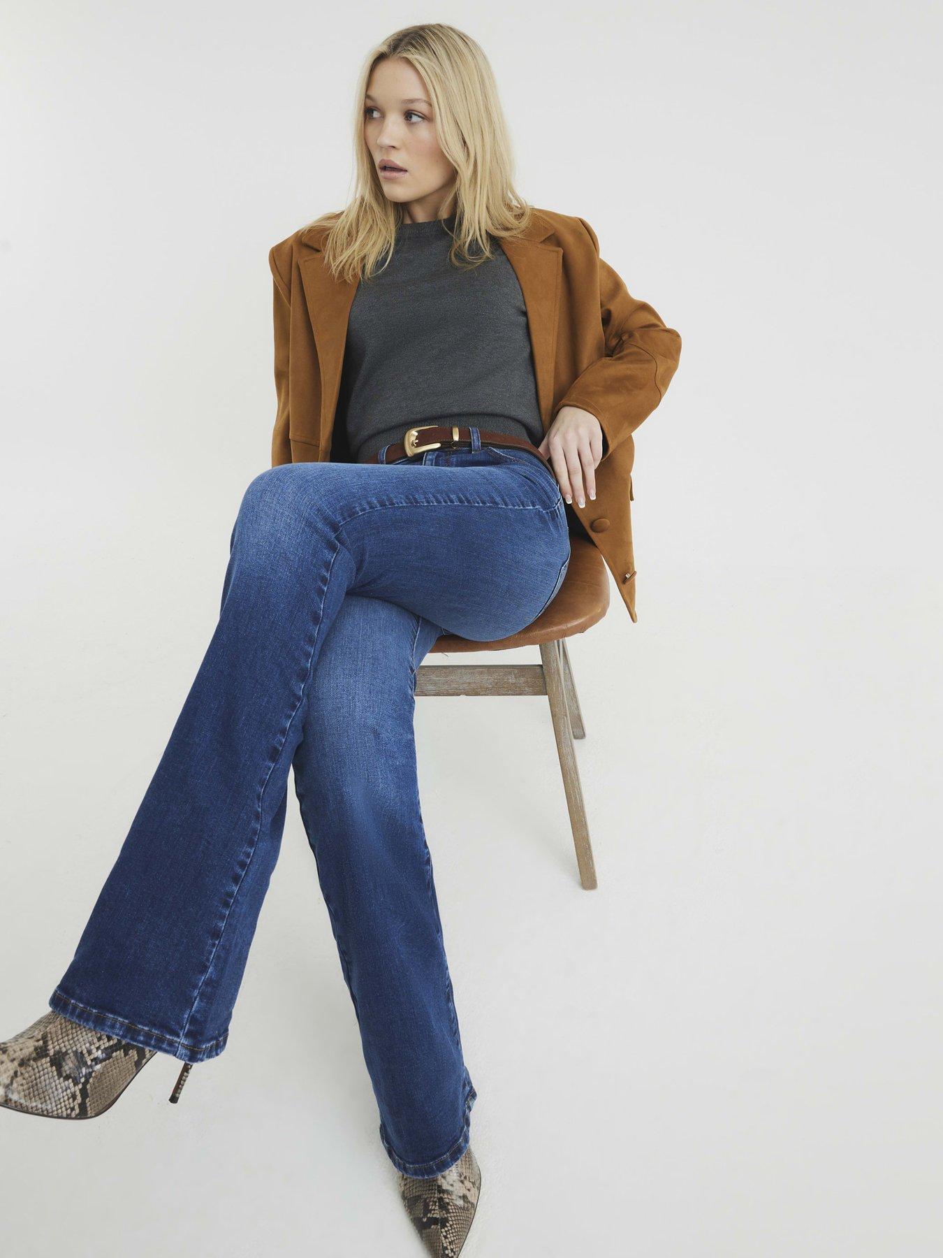  image of river-island-denim-mid-rise-bootcut-jeans