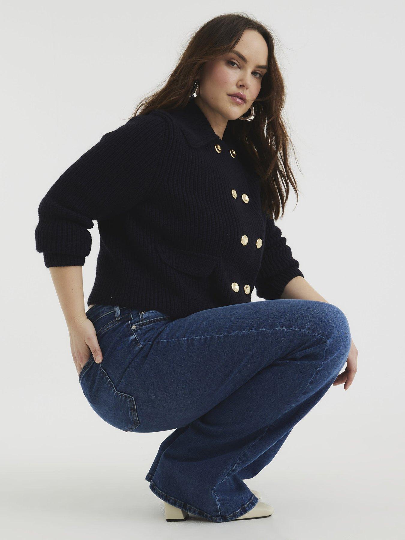  image of river-island-denim-mid-rise-bootcut-jeans