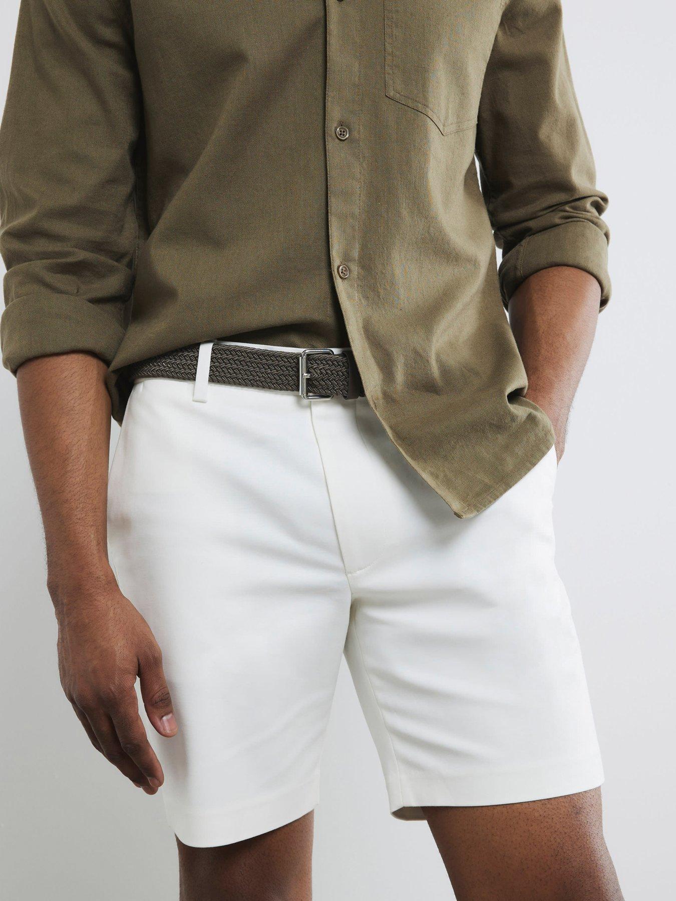 river-island-white-slim-fit-belted-chino-shorts