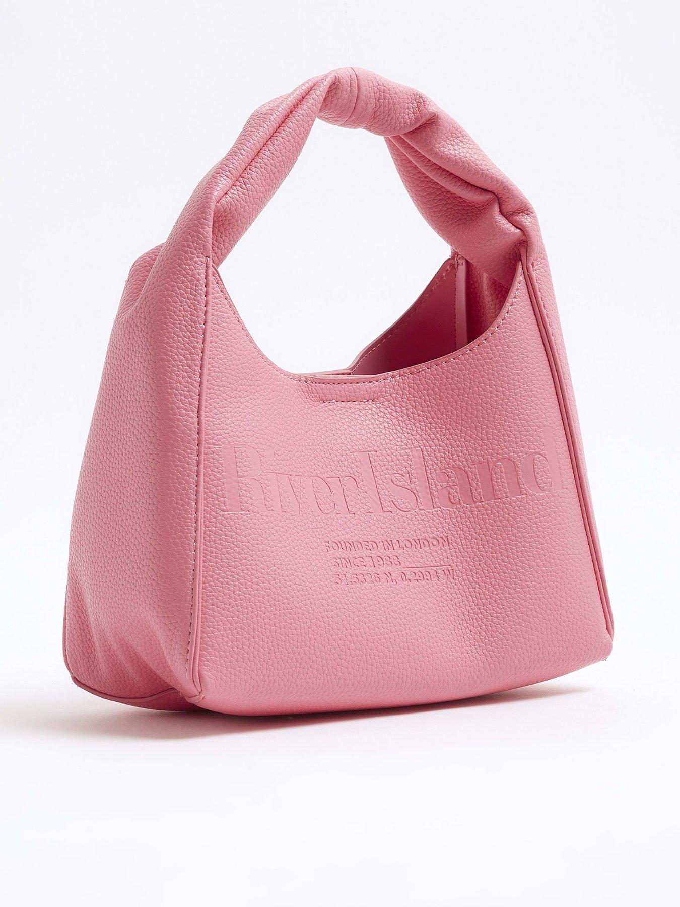  image of river-island-faux-leather-debossed-ri-scoop-bag