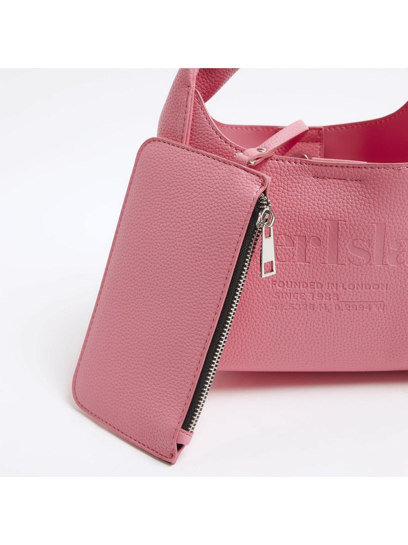  image of river-island-faux-leather-debossed-ri-scoop-bag