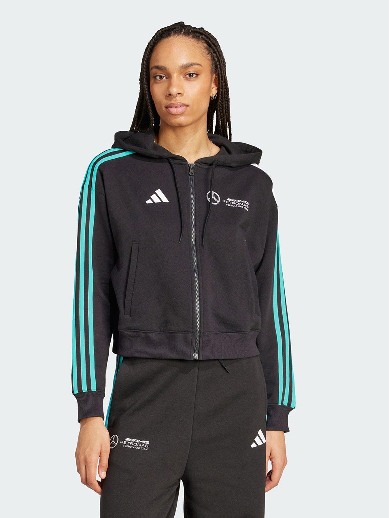 undefined Mercedes - Amg Petronas Formula One Team Dna Full Zip Hood - Black/White