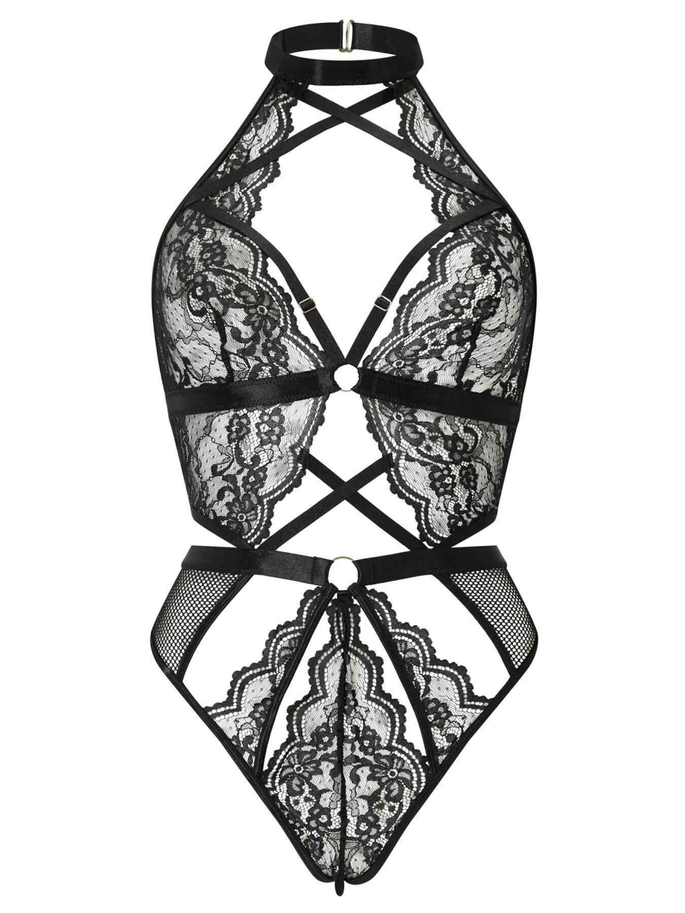  image of ann-summers-rosella-crotchless-body-black