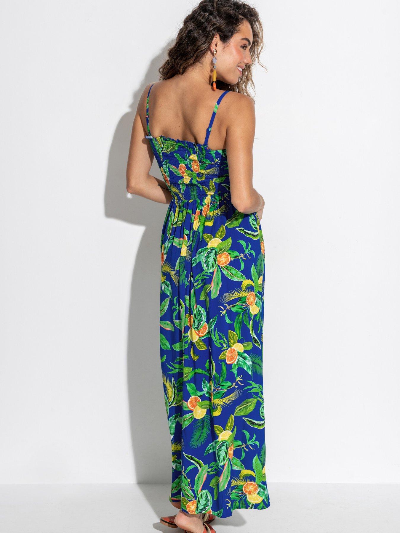  image of pour-moi-strapless-shirred-bodice-maxi-beach-dress