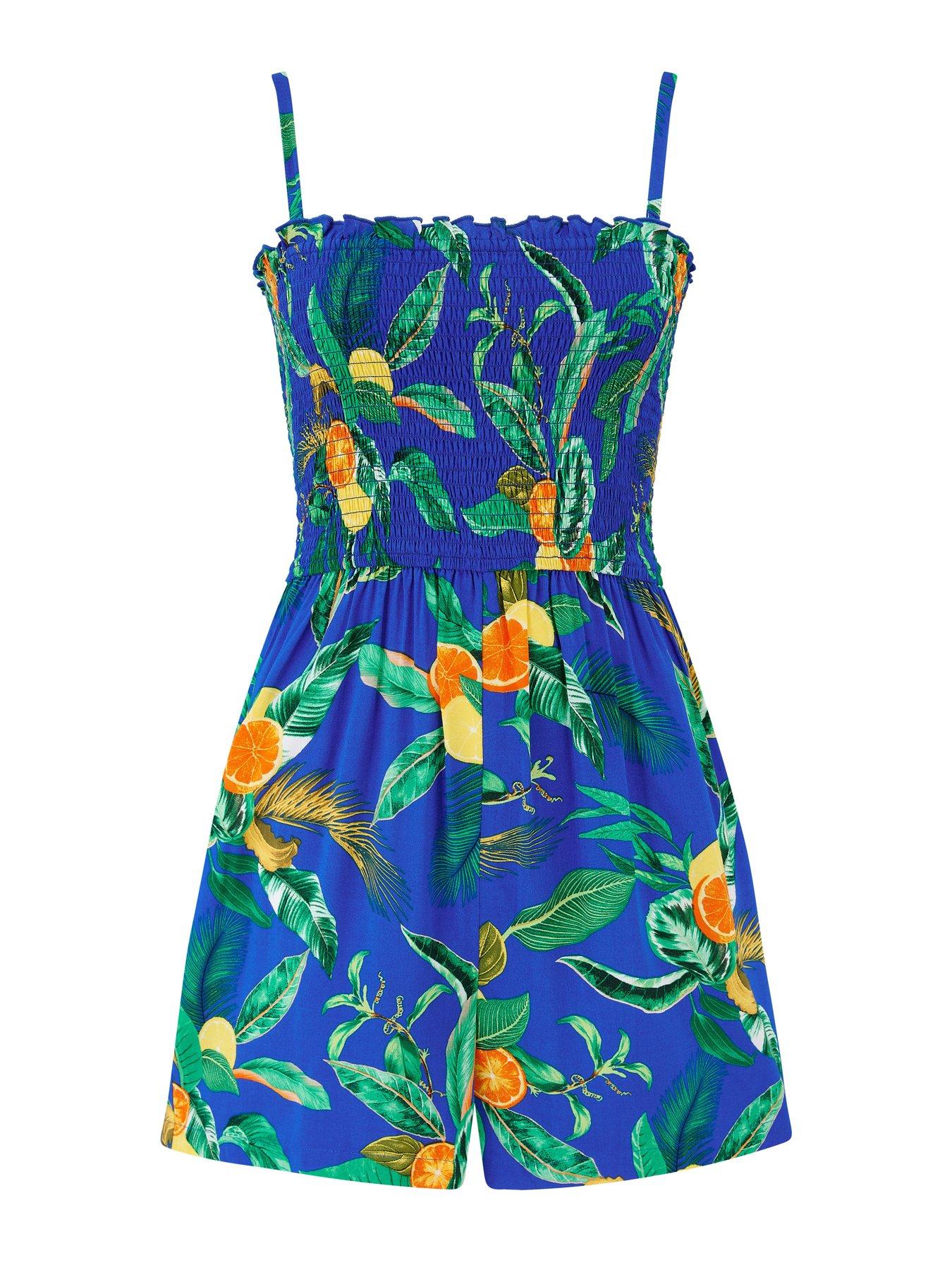  image of pour-moi-strapless-shirred-bodice-beach-playsuit-with-lenzing-ecovero-viscose