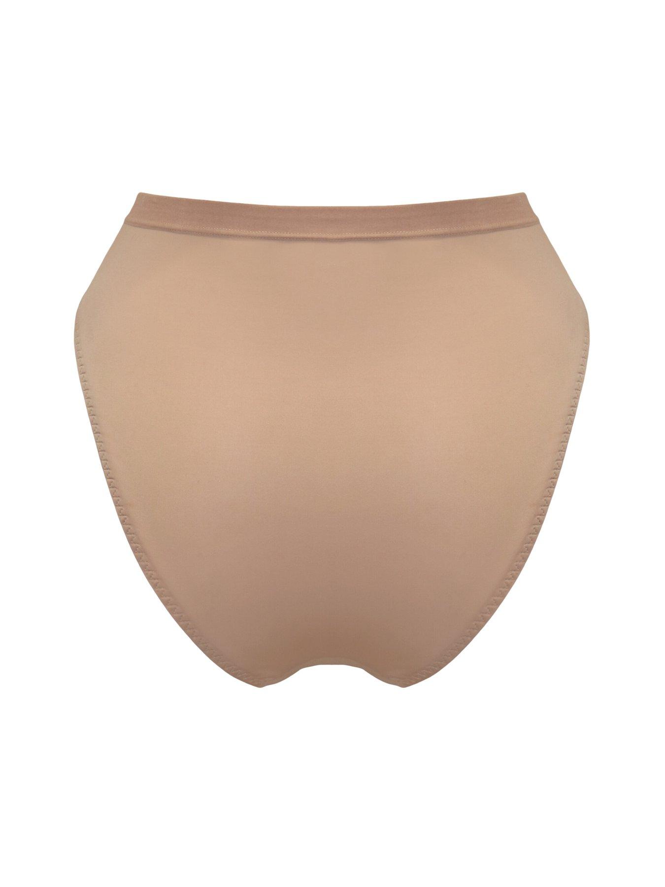 Image 4 of 4 of Pour Moi Geo Sculpt High Leg Midi Brief - Natural