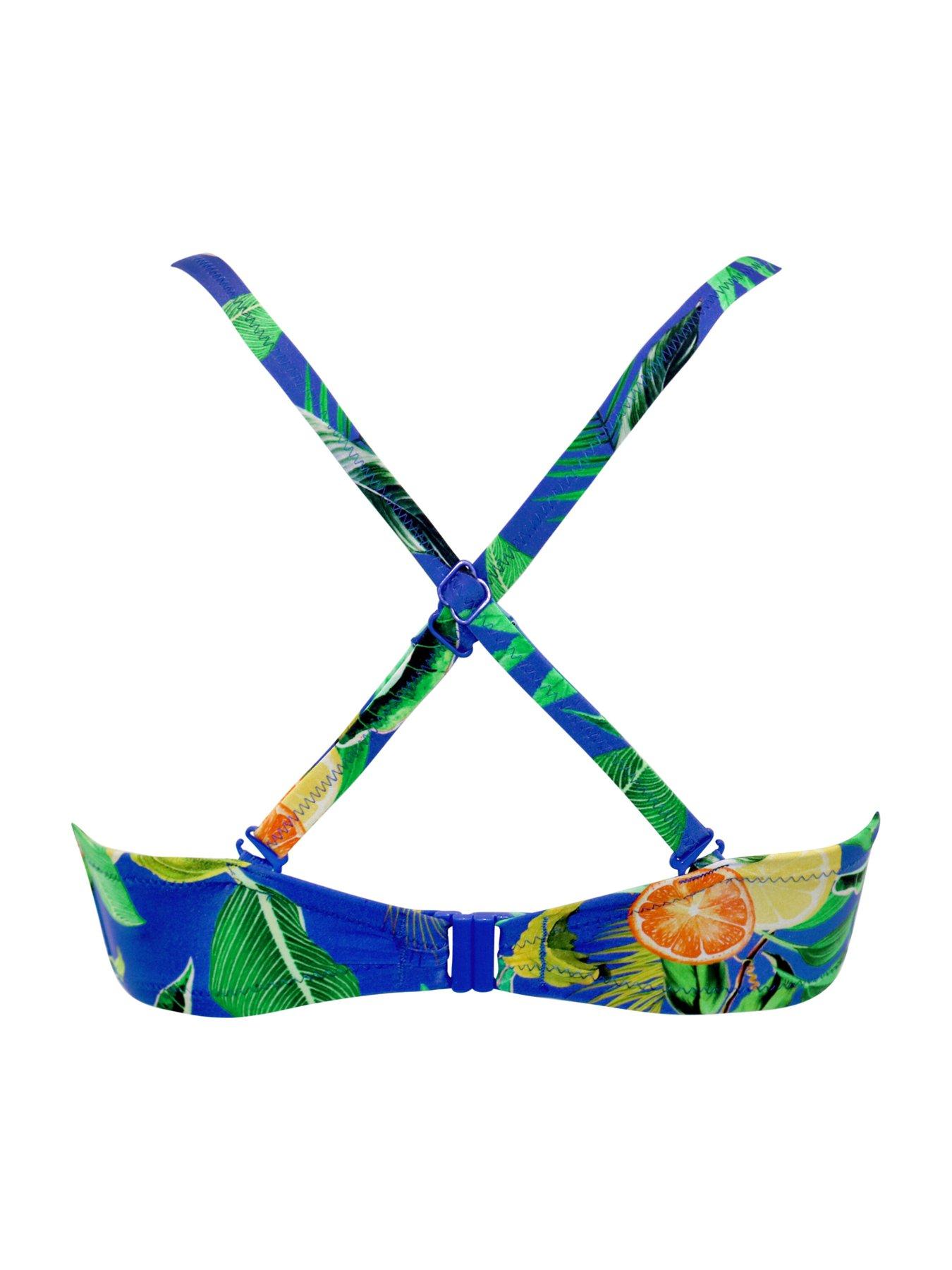 Image 4 of 4 of Pour Moi Santa Cruz Strapless Lightly Padded Underwired Bikini Top - Print