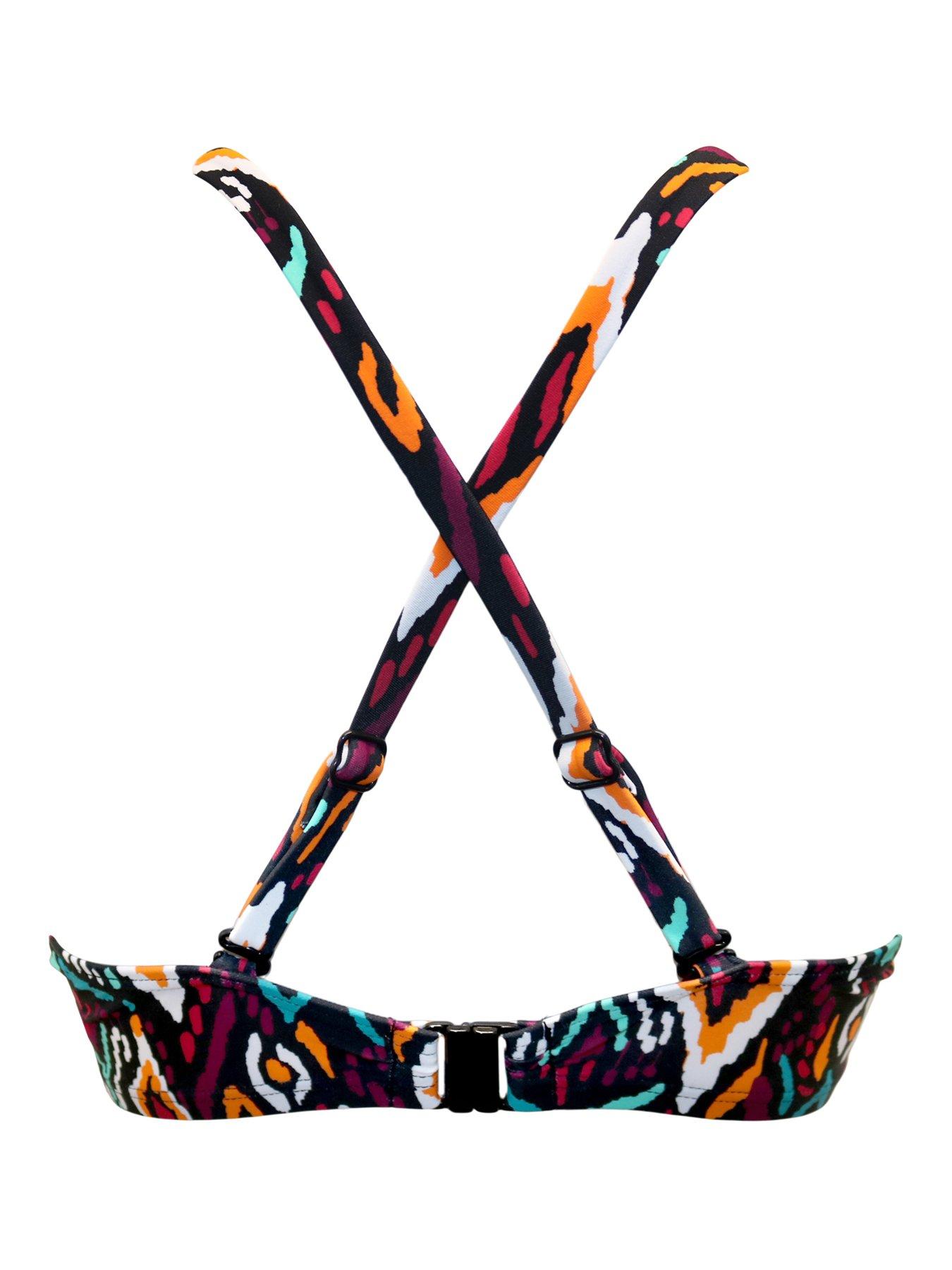  image of pour-moi-costa-rica-padded-underwired-bikini-top-multi