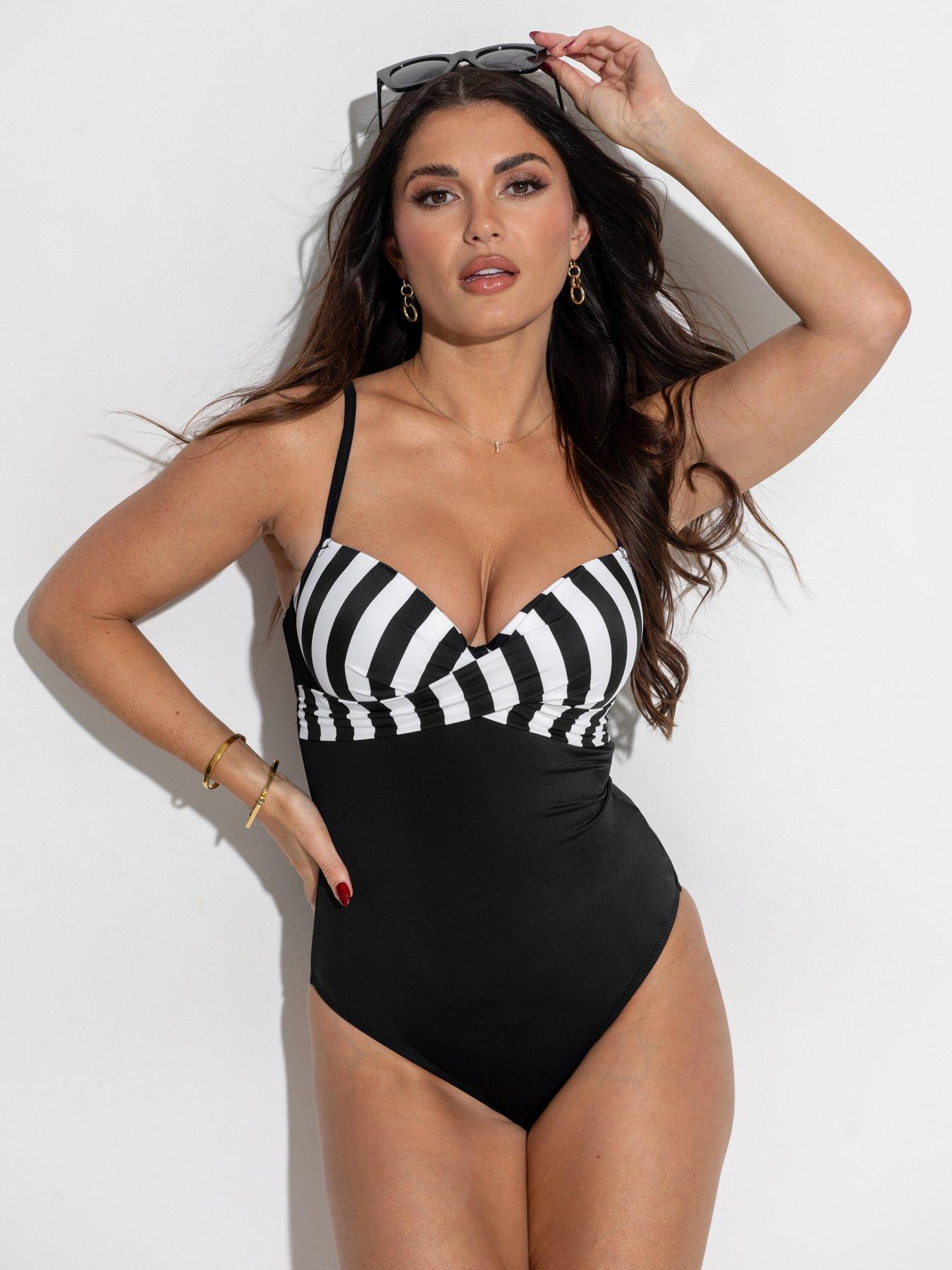undefined Free Spirit Underwired Lightly Padded Swimsuit - Black/White