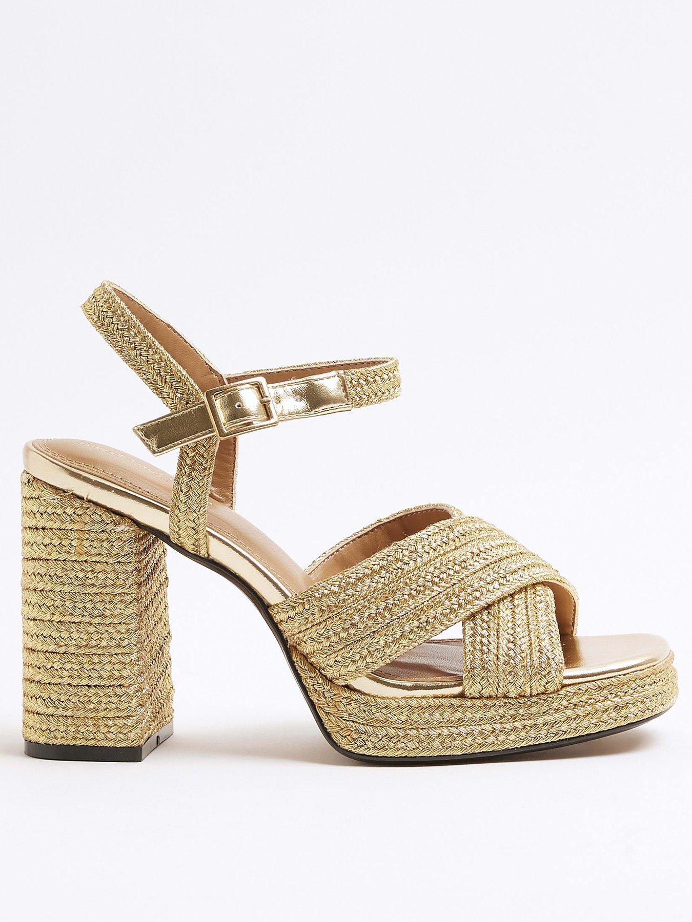  image of river-island-raffia-platform-sandals