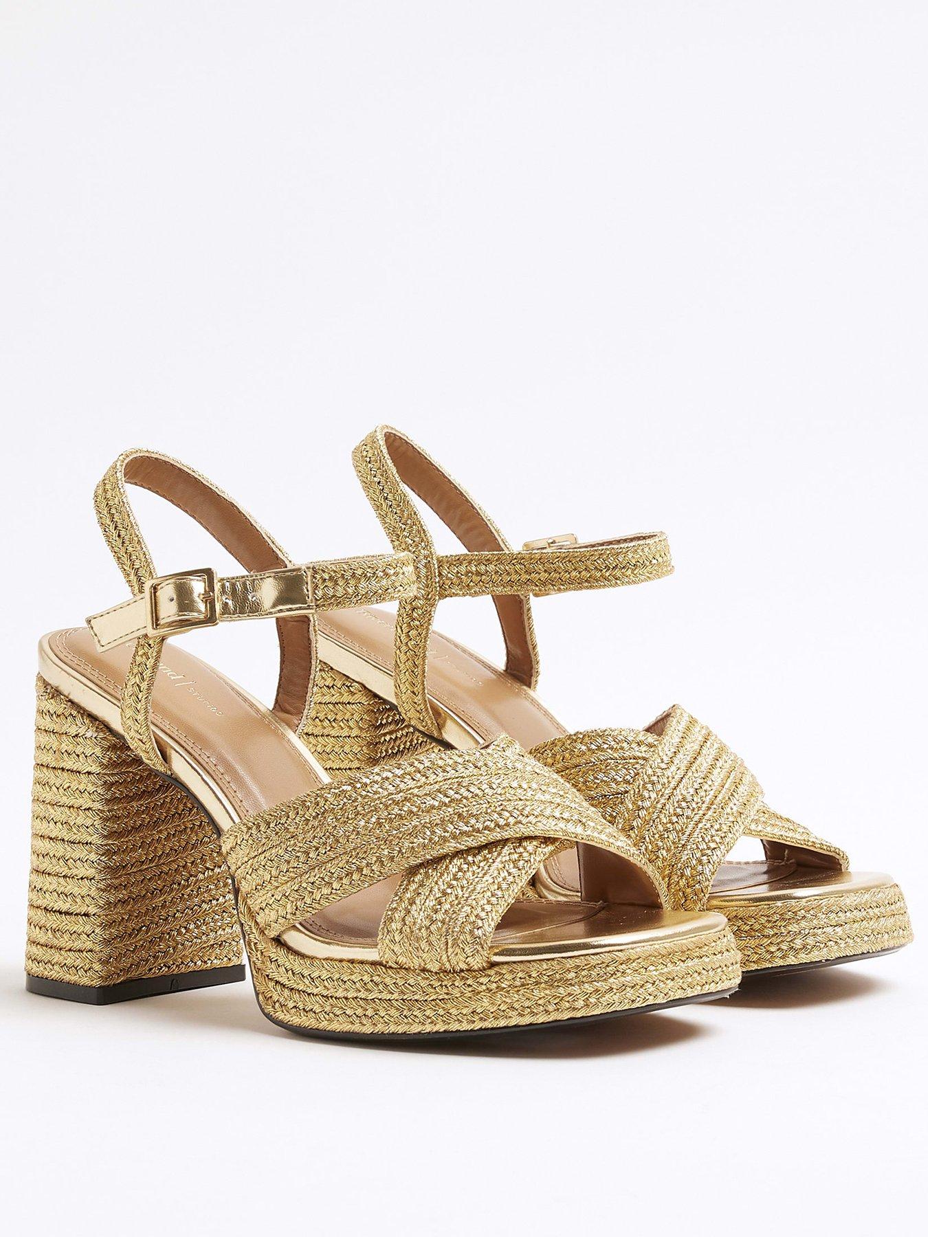  image of river-island-raffia-platform-sandals