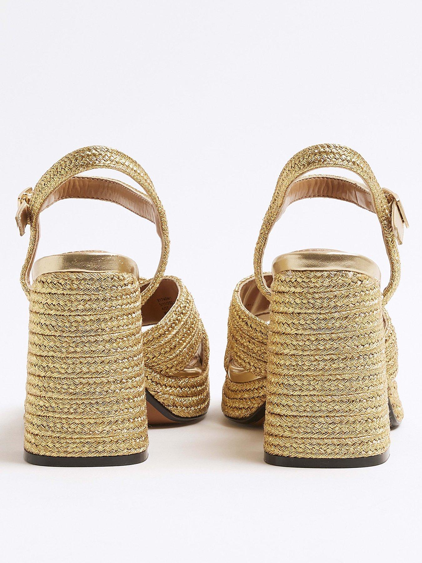  image of river-island-raffia-platform-sandals