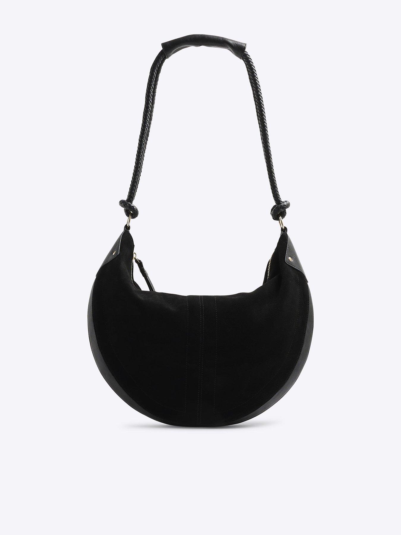  image of river-island-suede-knot-handle-slouchy-shoulder-bag