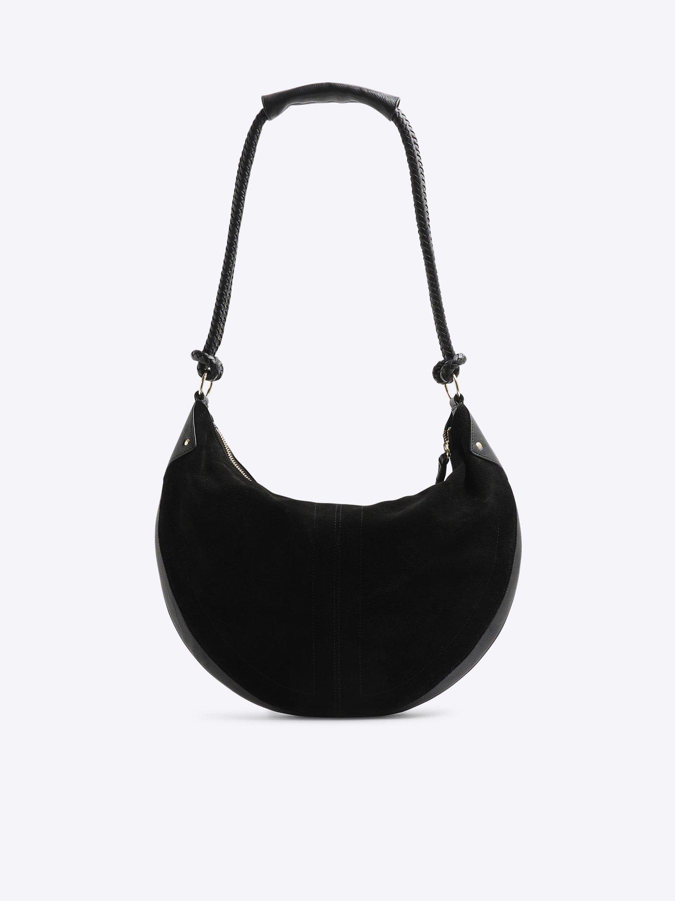  image of river-island-suede-knot-handle-slouchy-shoulder-bag