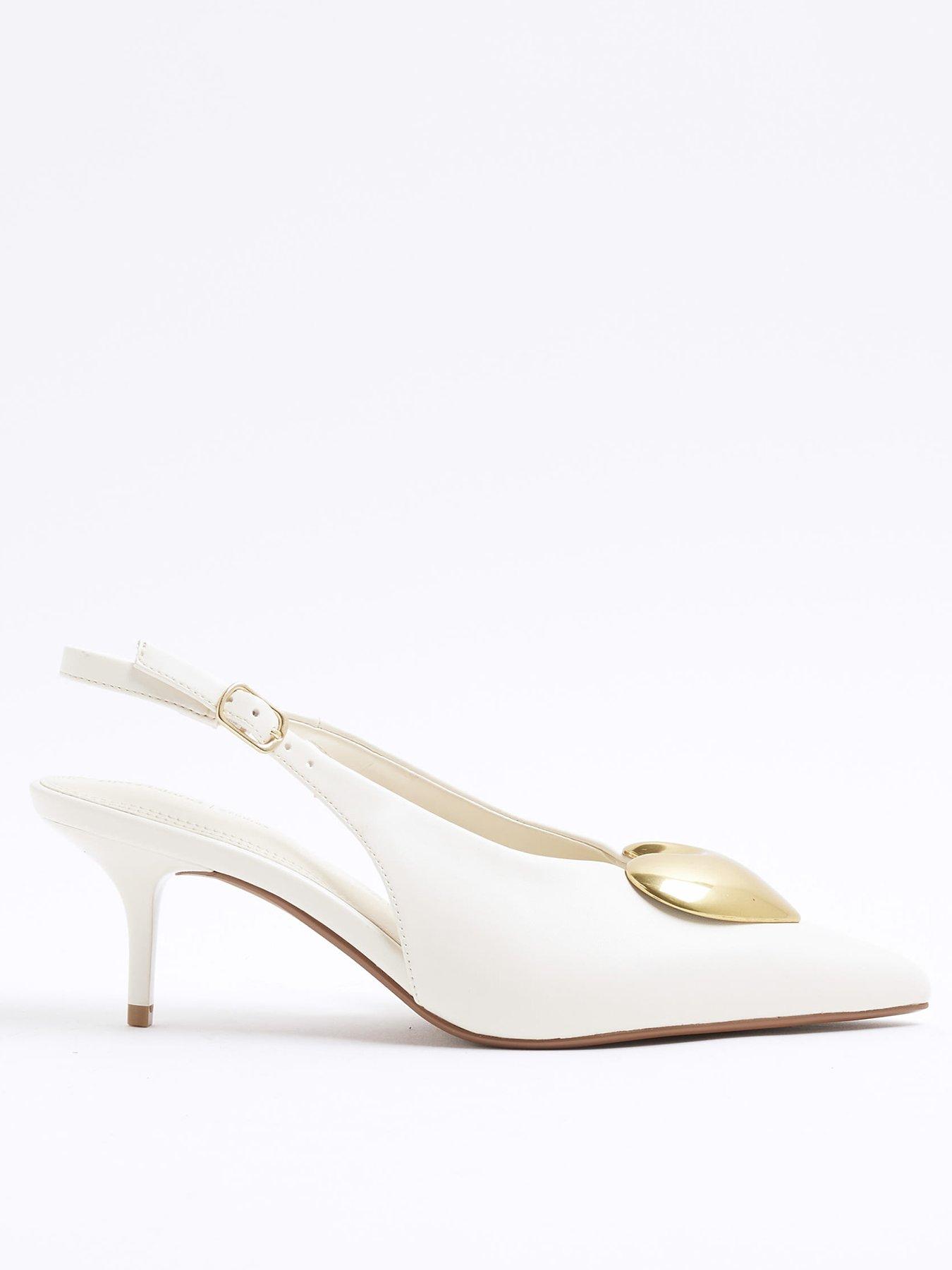  image of river-island-heart-sling-back-heeled-court-shoes