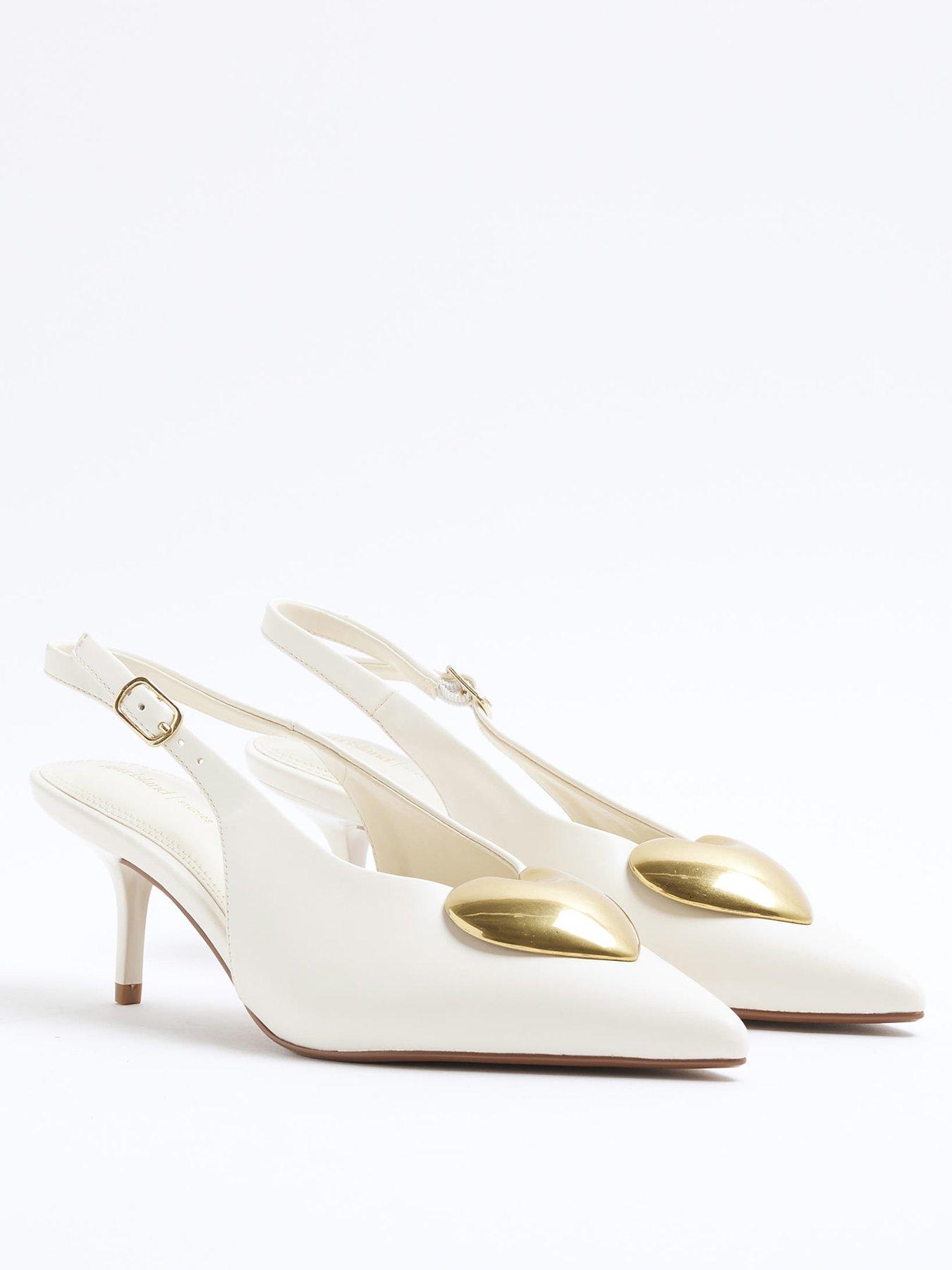  image of river-island-heart-sling-back-heeled-court-shoes