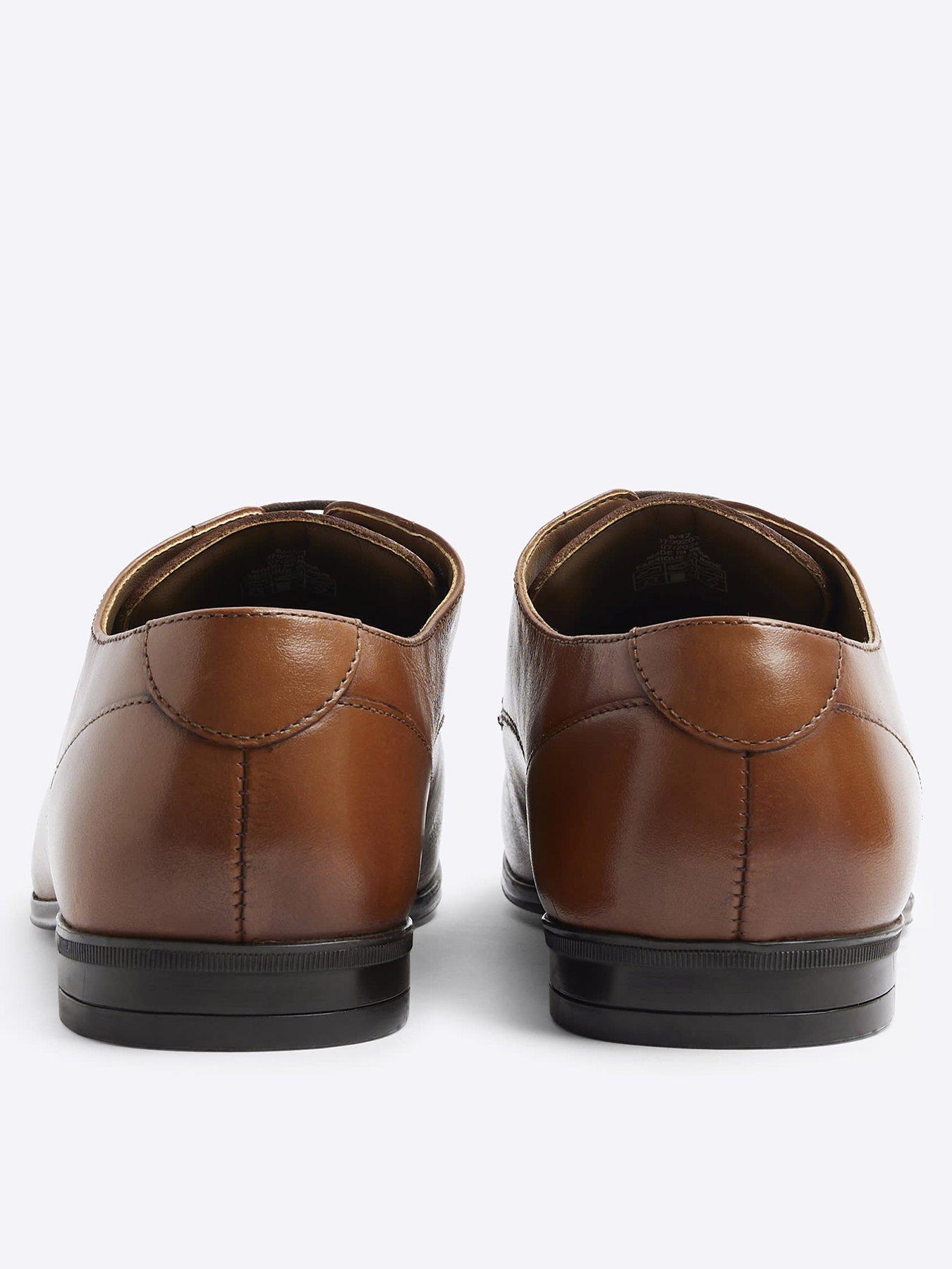  image of river-island-leather-wide-fit-derby-shoes