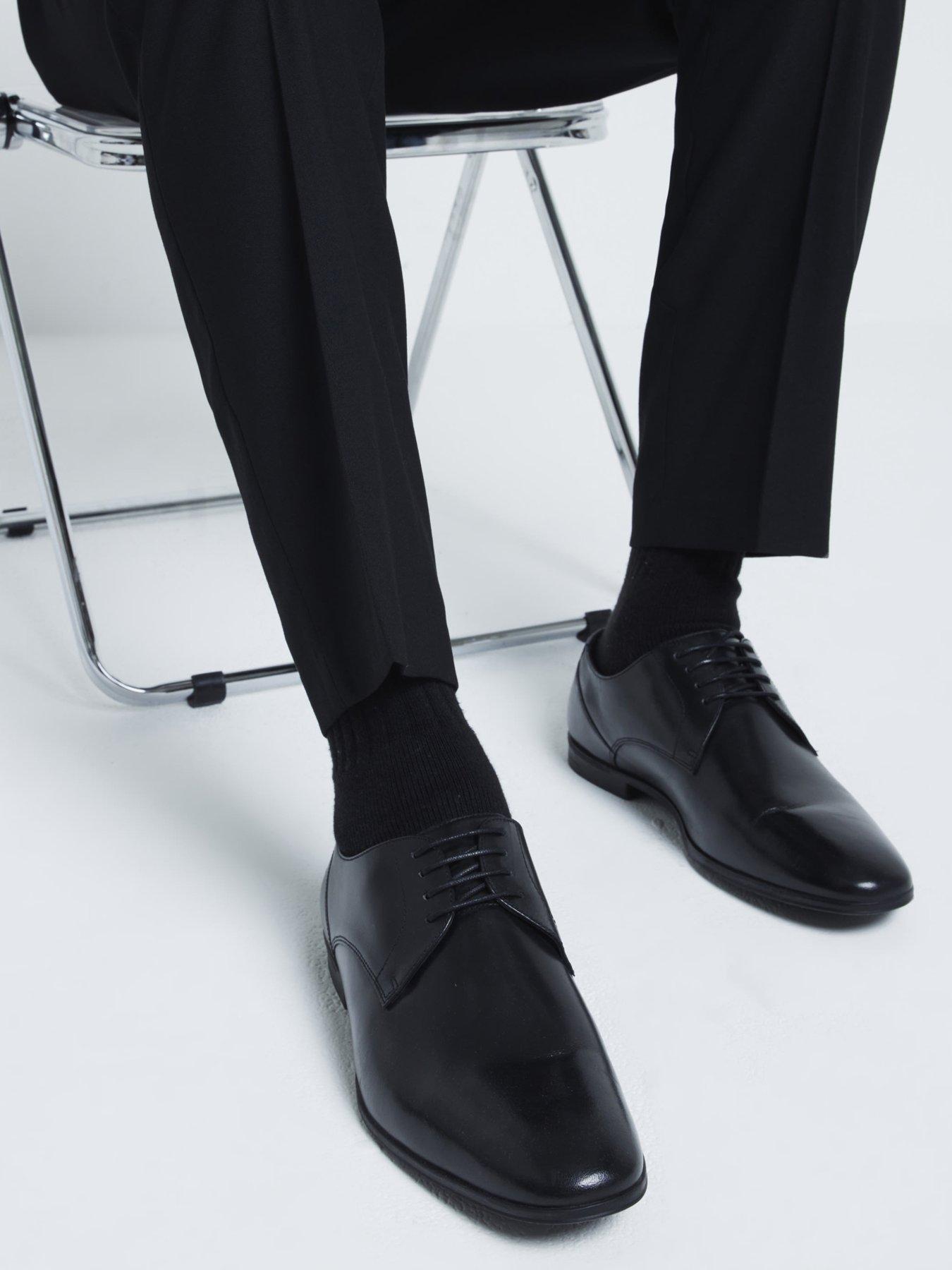  image of river-island-leather-wide-fit-derby-shoes