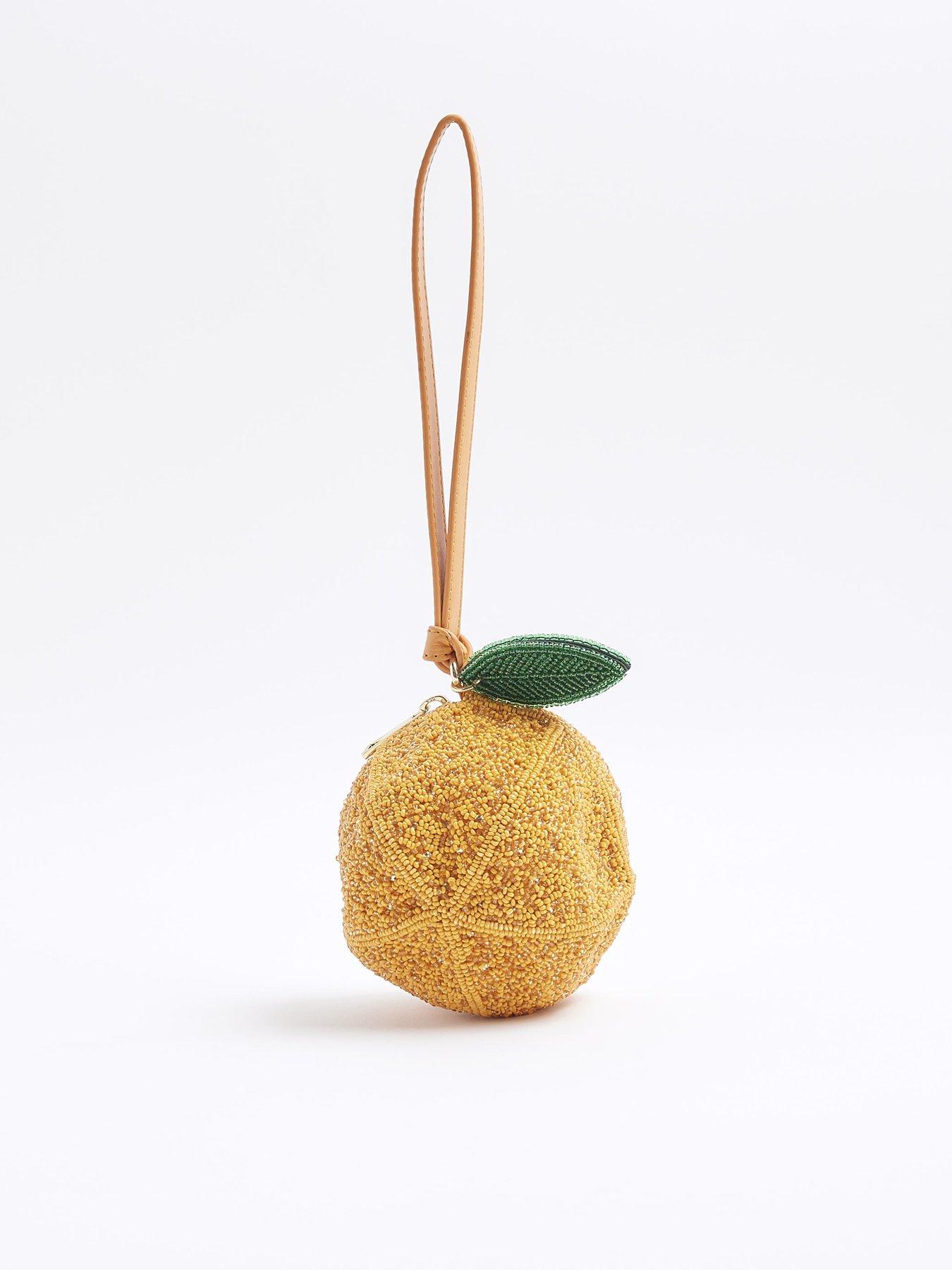  image of river-island-premium-beaded-grapefruit-bag