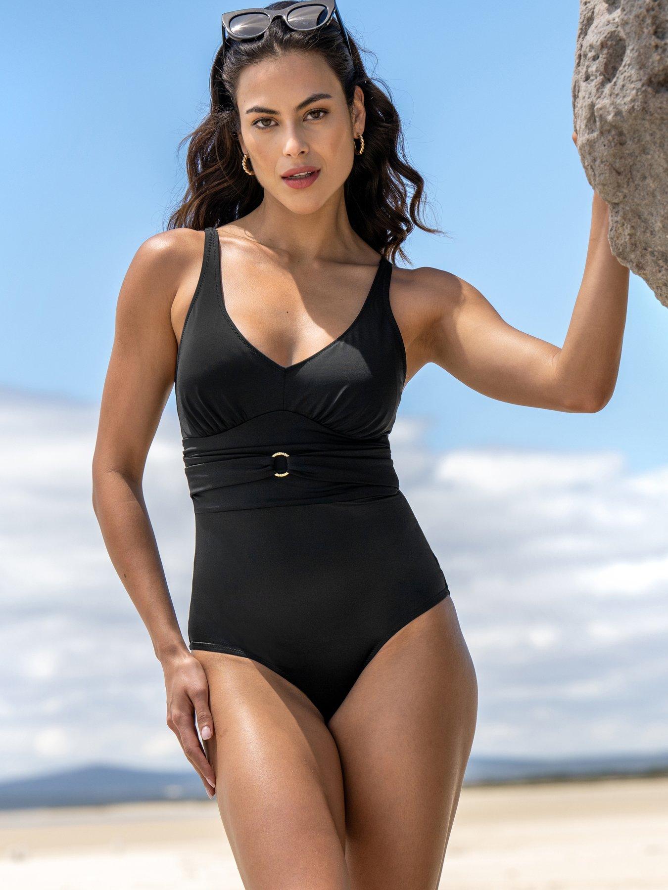 Pour Moi Tummy Control Black Swimsuit Pour Moi Ischia Enhance Your