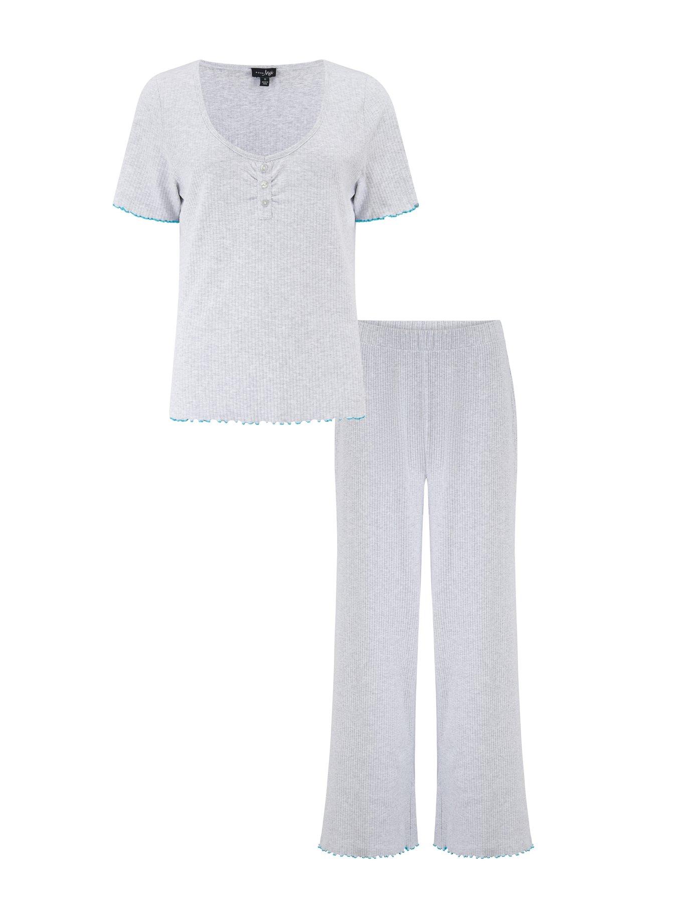 Image 4 of 4 of Pour Moi Ribbed Jersey Baby Overlock Pyjama Set - Multi