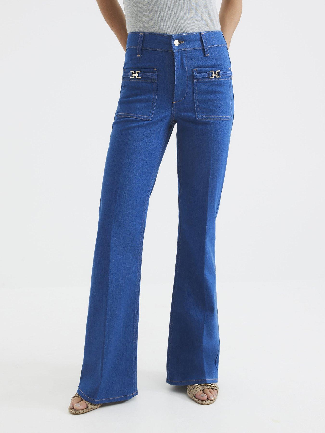 undefined High Rise Relaxed Flared Jeans