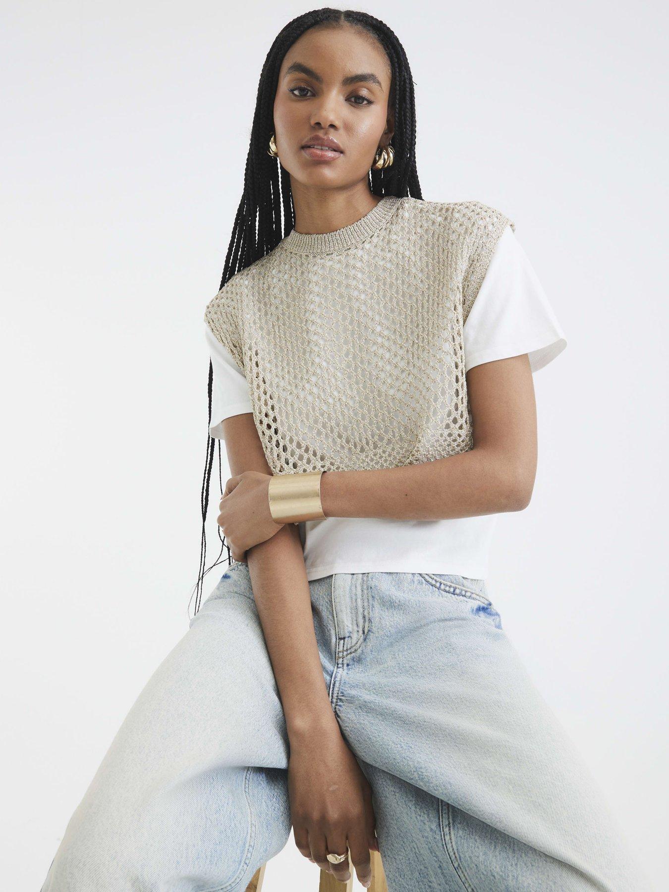 undefined Crochet Overlay T-shirt