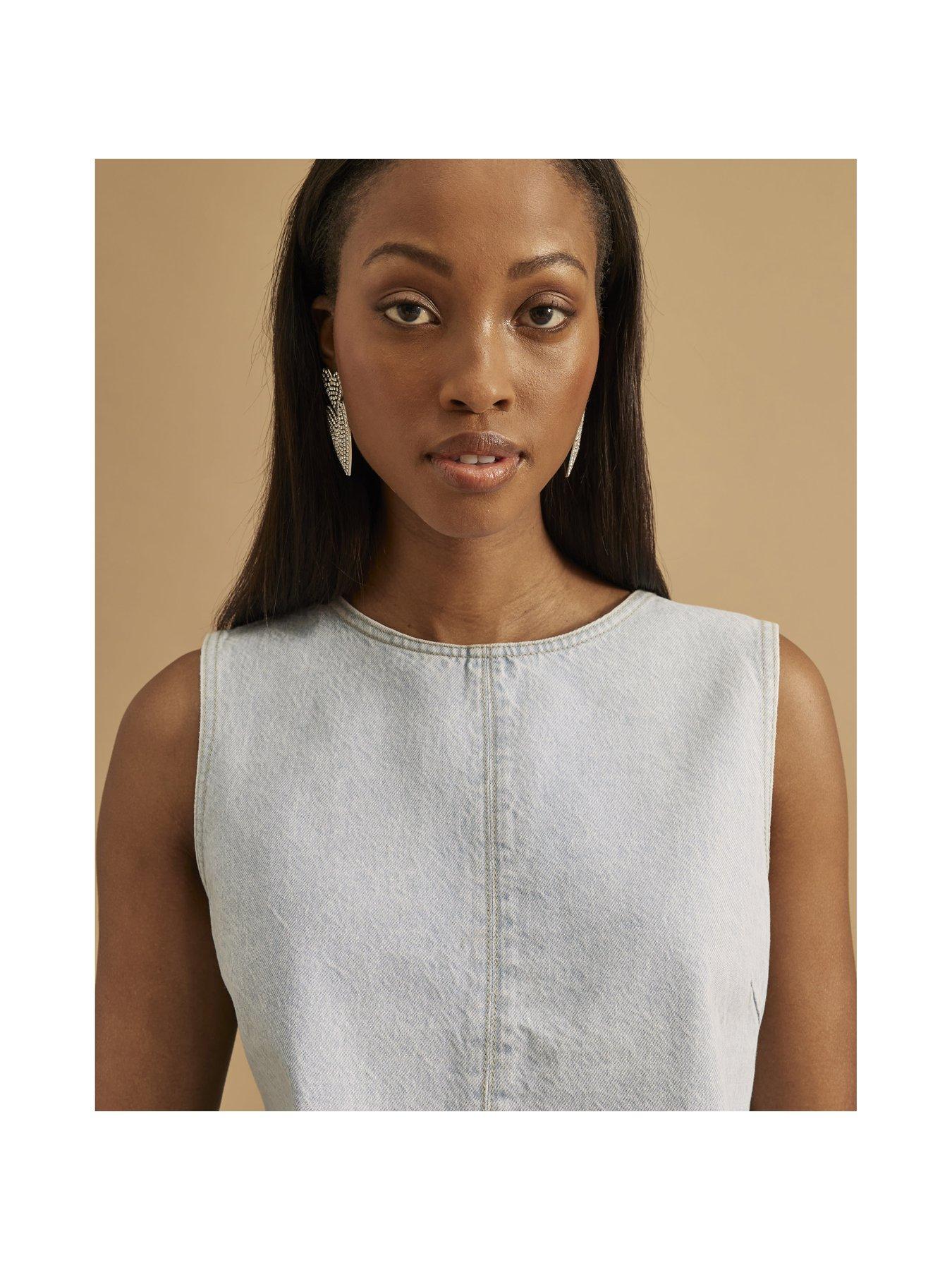  image of river-island-denim-belted-skort