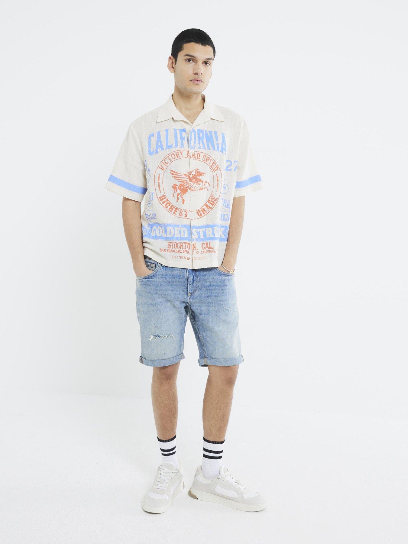 Image 2 of 5 of River Island Denim Shorts 2 Pack