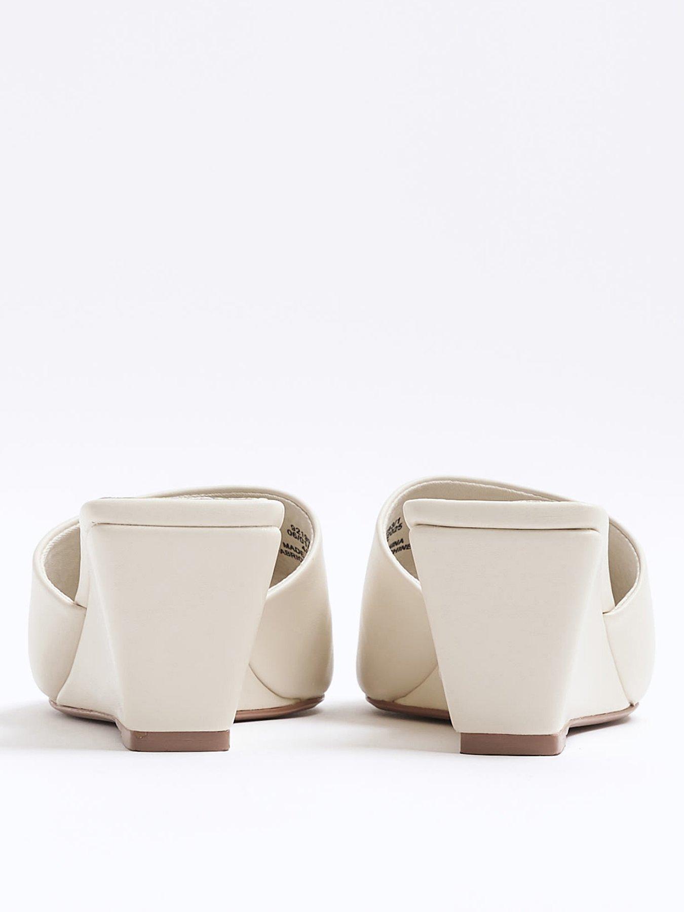 Image 3 of 4 of River Island Square Toe Wedge Sandals