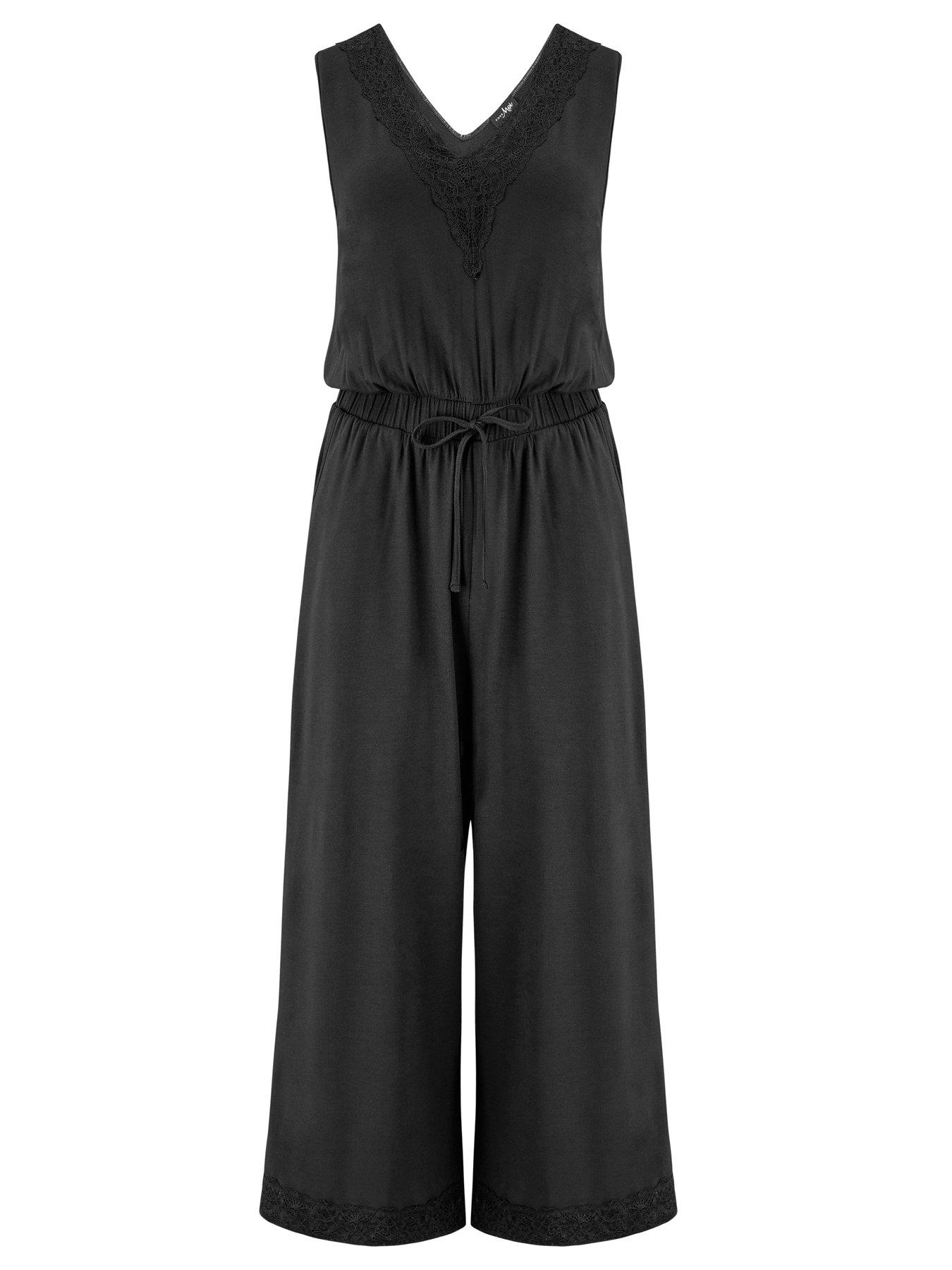  image of pour-moi-sofia-loves-lace-hidden-support-cropped-wide-leg-jumpsuit