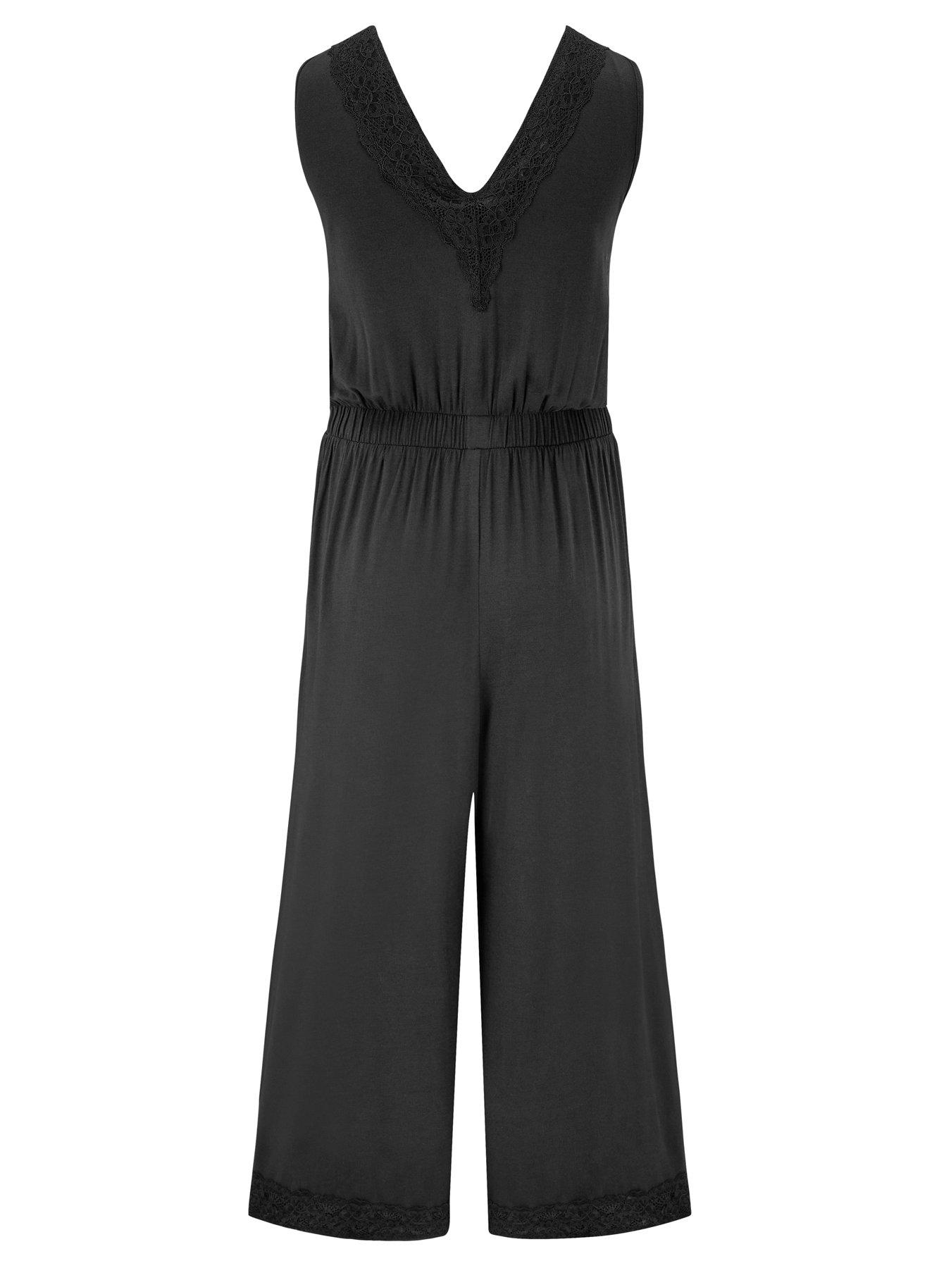  image of pour-moi-sofia-loves-lace-hidden-support-cropped-wide-leg-jumpsuit