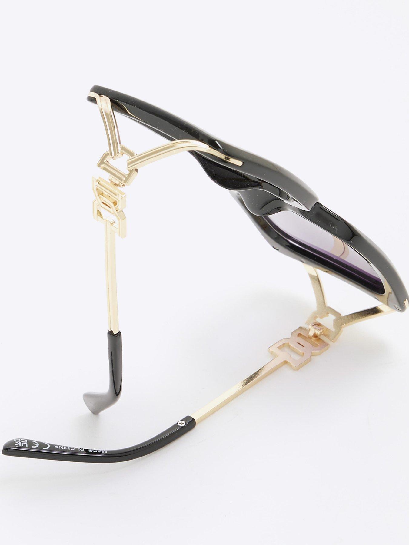 Image 3 of 5 of River Island Square Cut Out Sunglasses