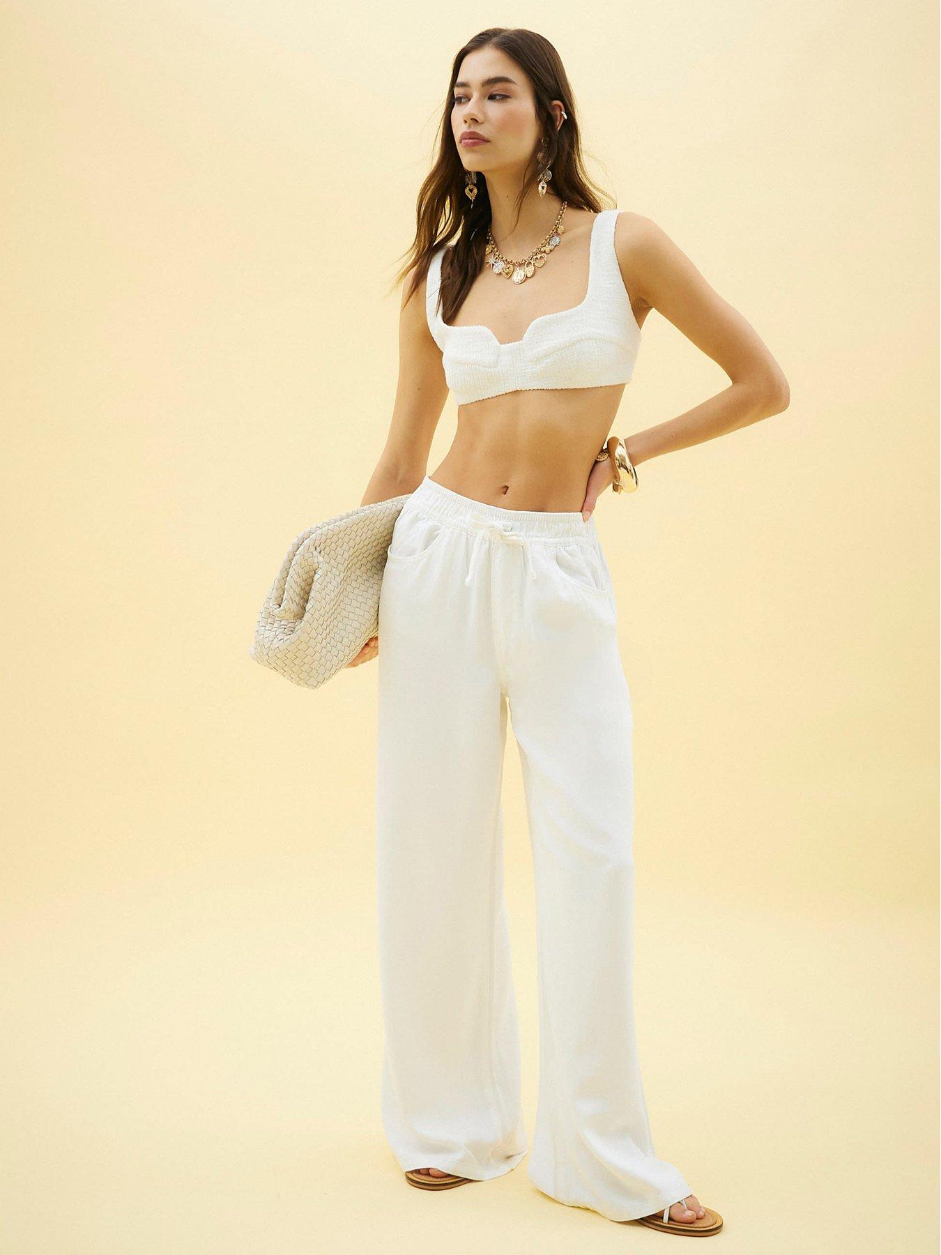 River Island Elasticated Pyjama Style Wide Leg Jeans